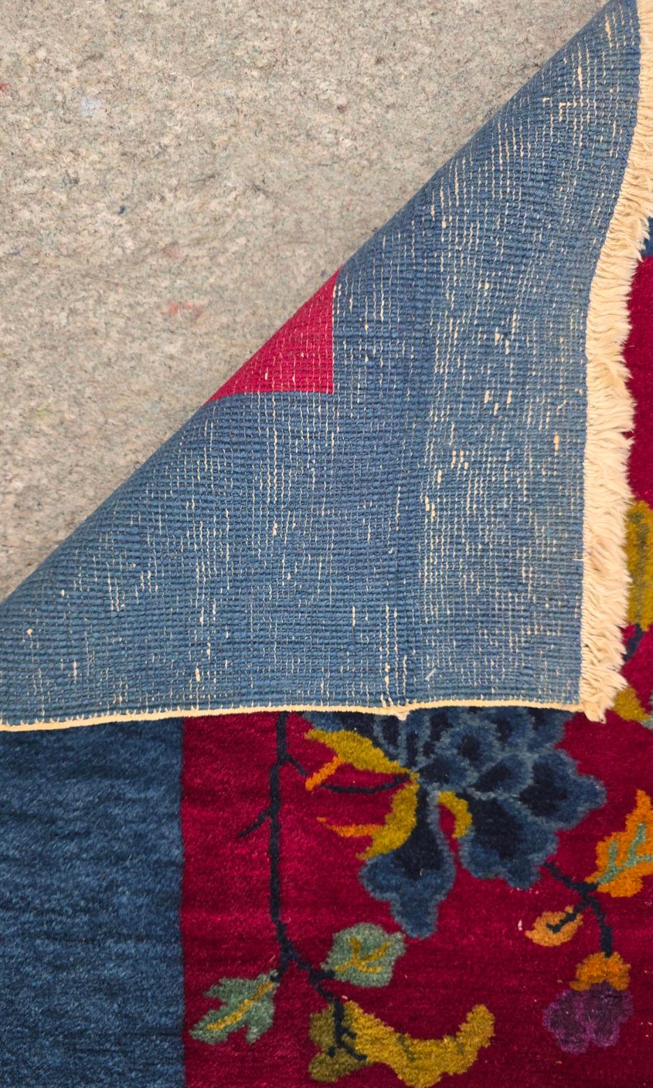 Anfang 20. Jahrhundert Chinesisch Nichols Art deco Teppich 6x9  (RARE SIZE!) (Wolle) im Angebot