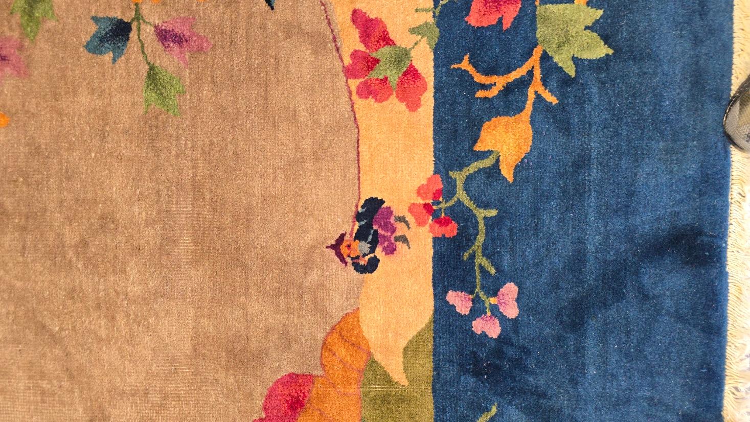 20ième siècle Début du 20ème siècle, tapis chinois Nichols Rugs Art deco 9x12 en vente
