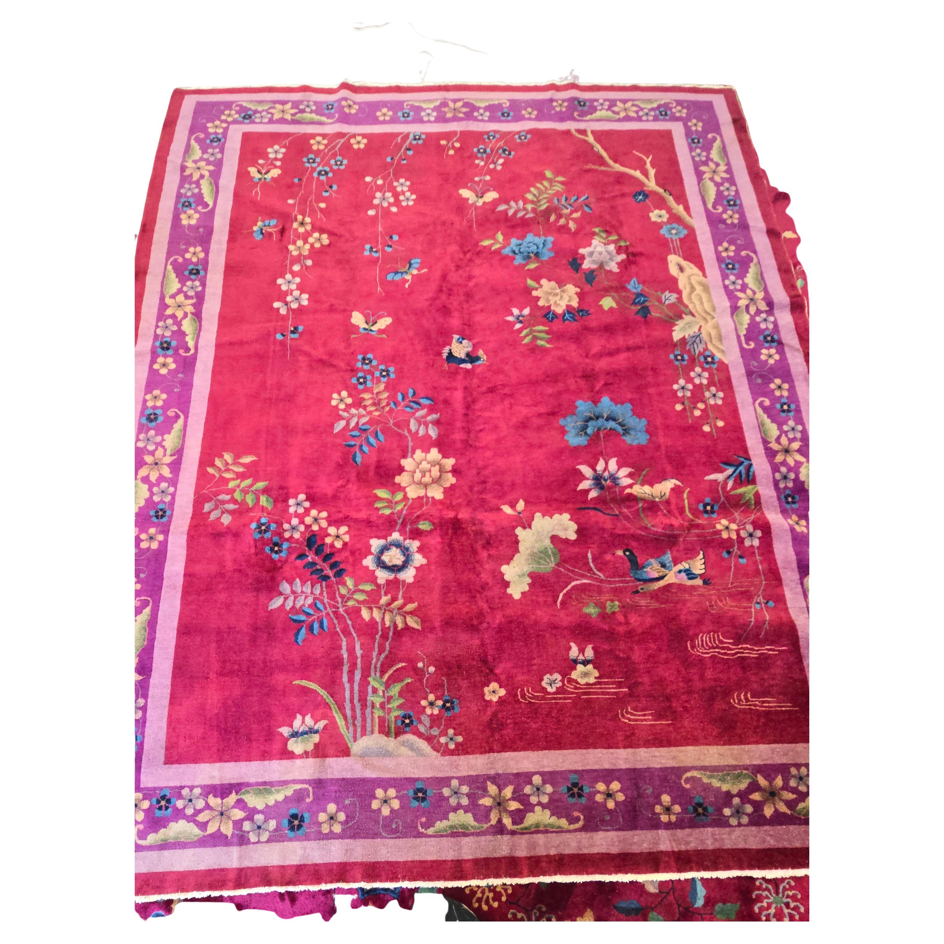 Early 20th Century Chinese Nichols Art deco rug
