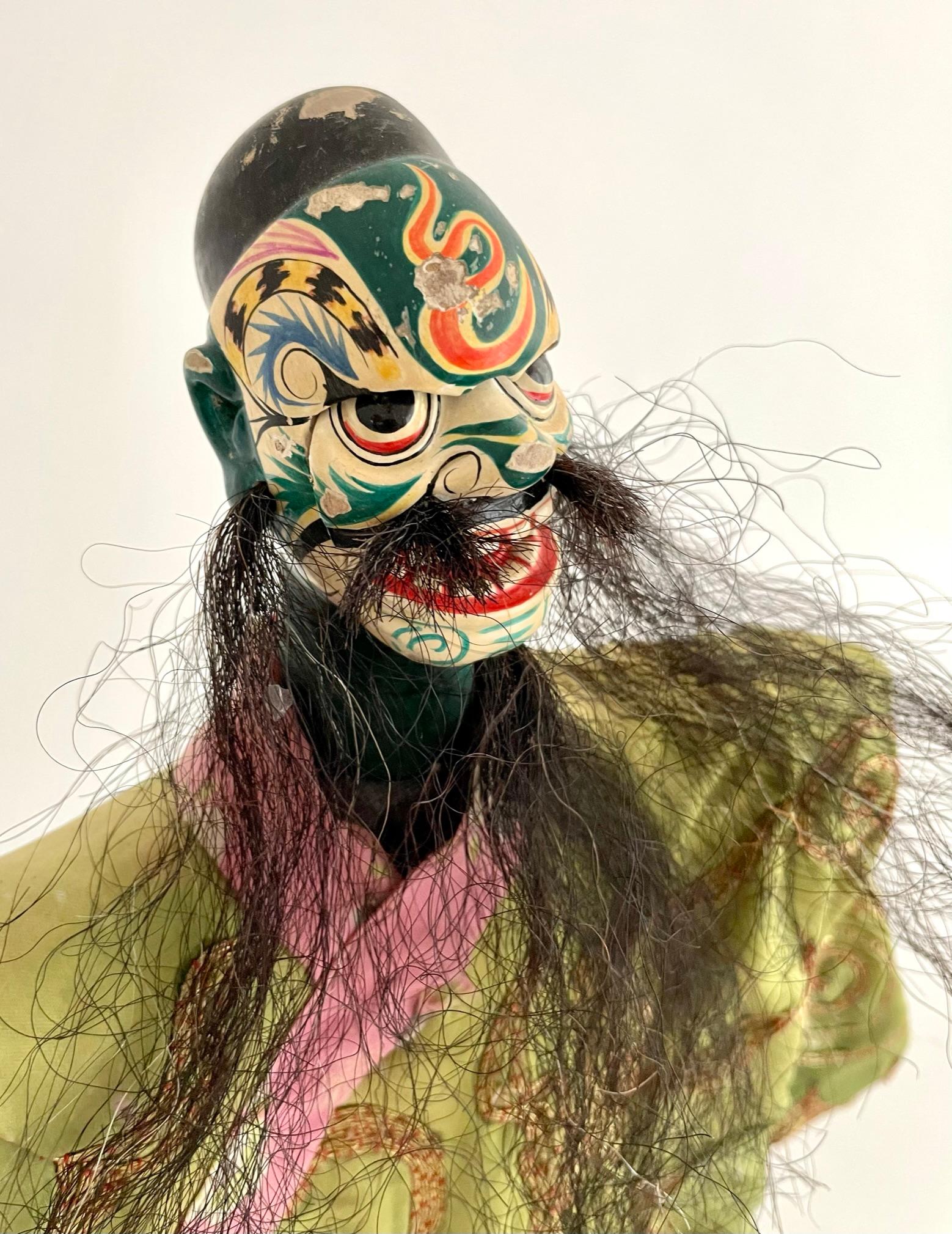 Asian Early 20th Century Chinese Opera Hand Puppet For Sale