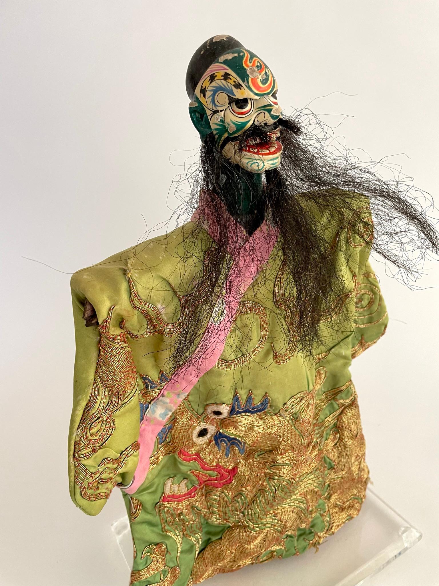 Asian Early 20th Century Chinese Opera Hand Puppet For Sale