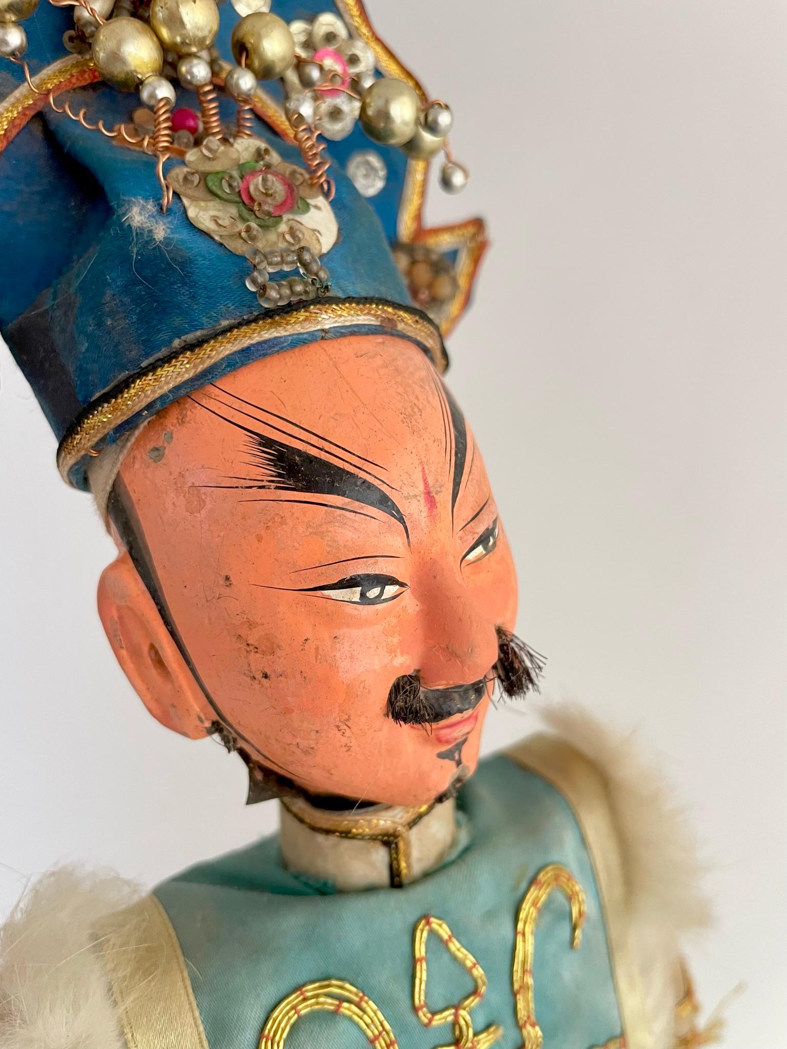 Chinesische Opern Marionette Puppetpuppe aus dem frühen 20. Jahrhundert im Angebot 7