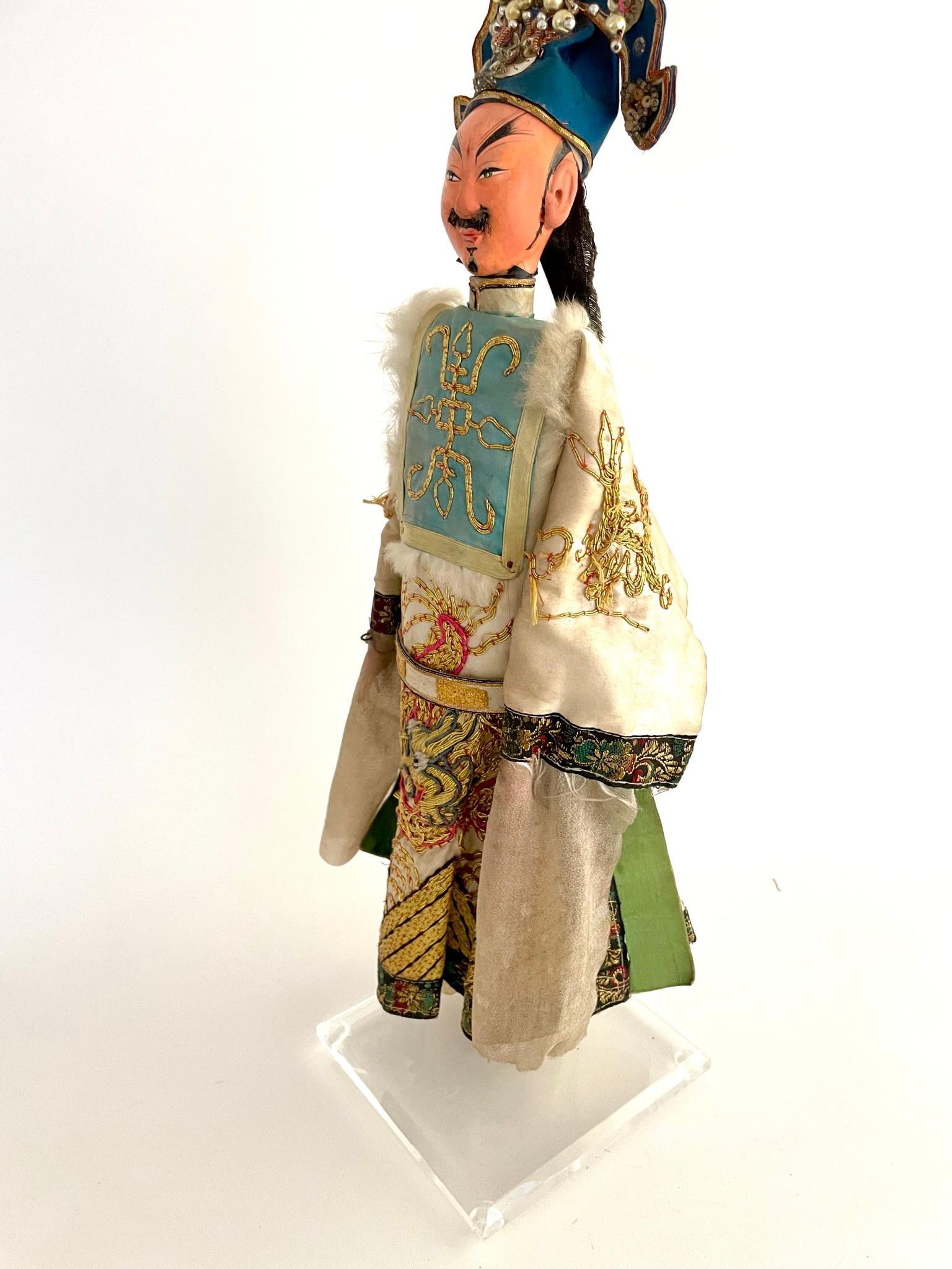 Chinesische Opern Marionette Puppetpuppe aus dem frühen 20. Jahrhundert (19. Jahrhundert) im Angebot