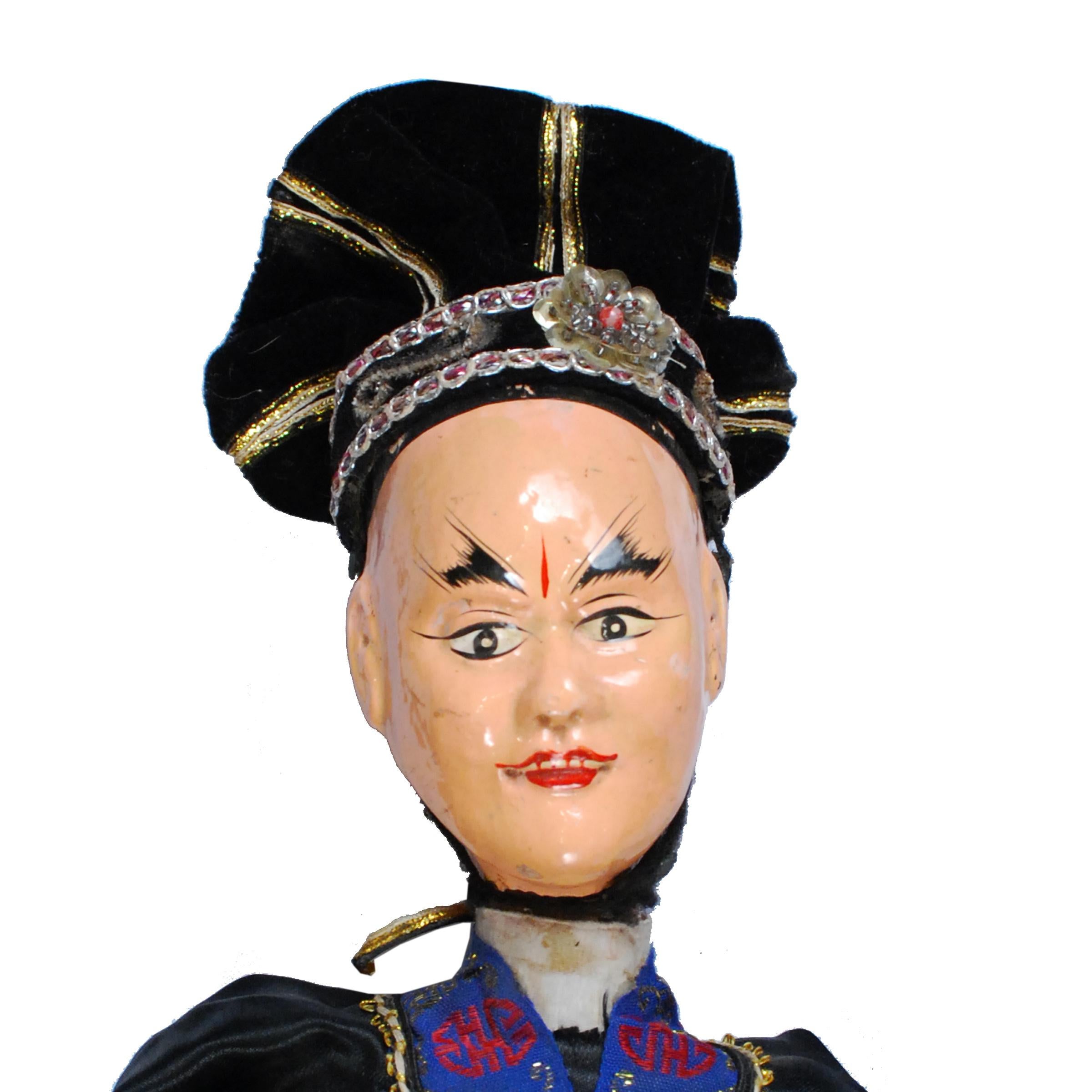 Qing Chinese Opera Puppet, c. 1900 For Sale