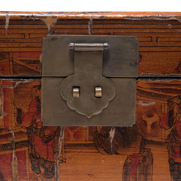 Early 20th Century Chinese Painted Treasure Box at 1stDibs