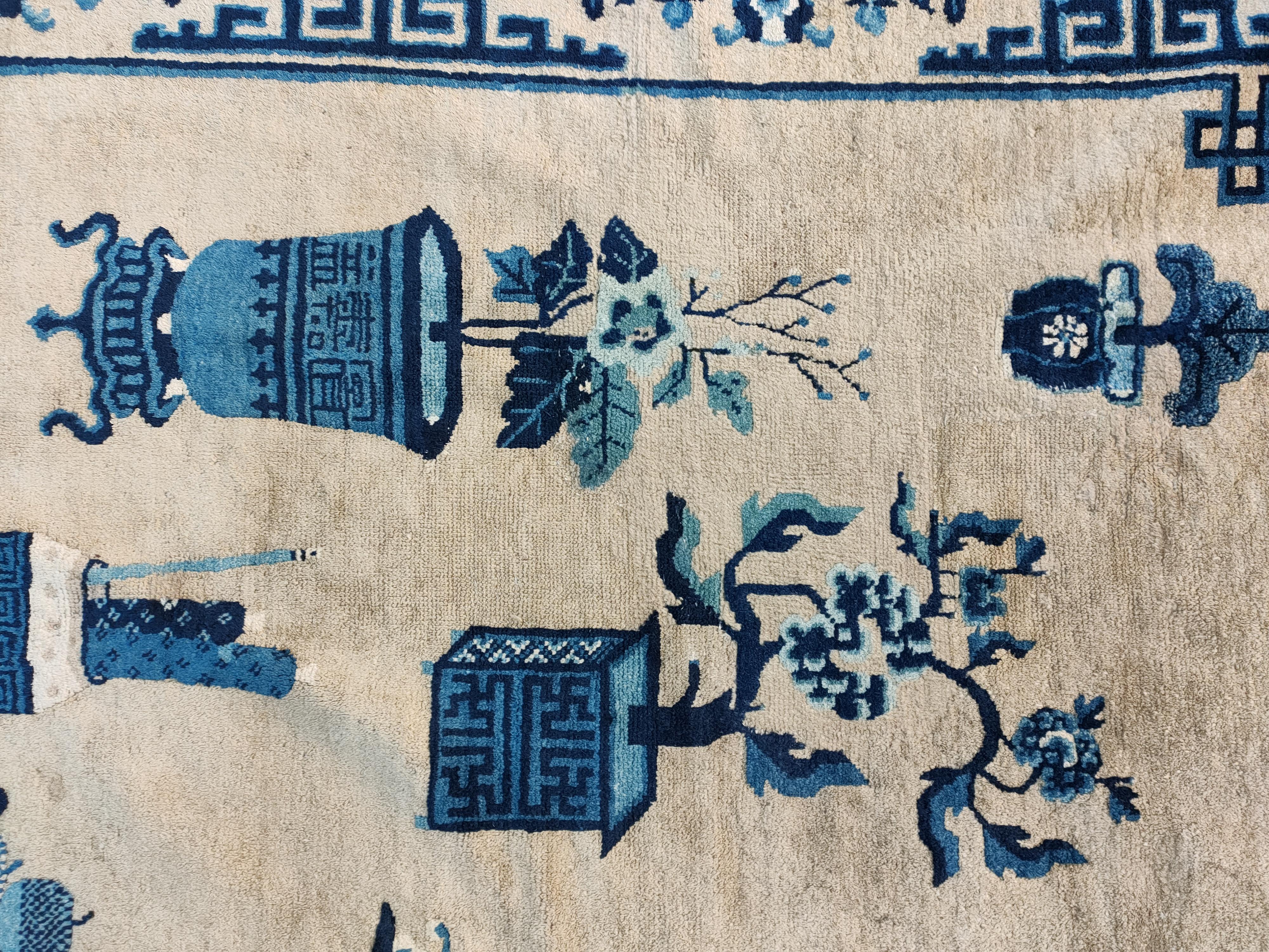 Tapis chinois Peking 100 Antiques du début du 20e siècle (7'3
