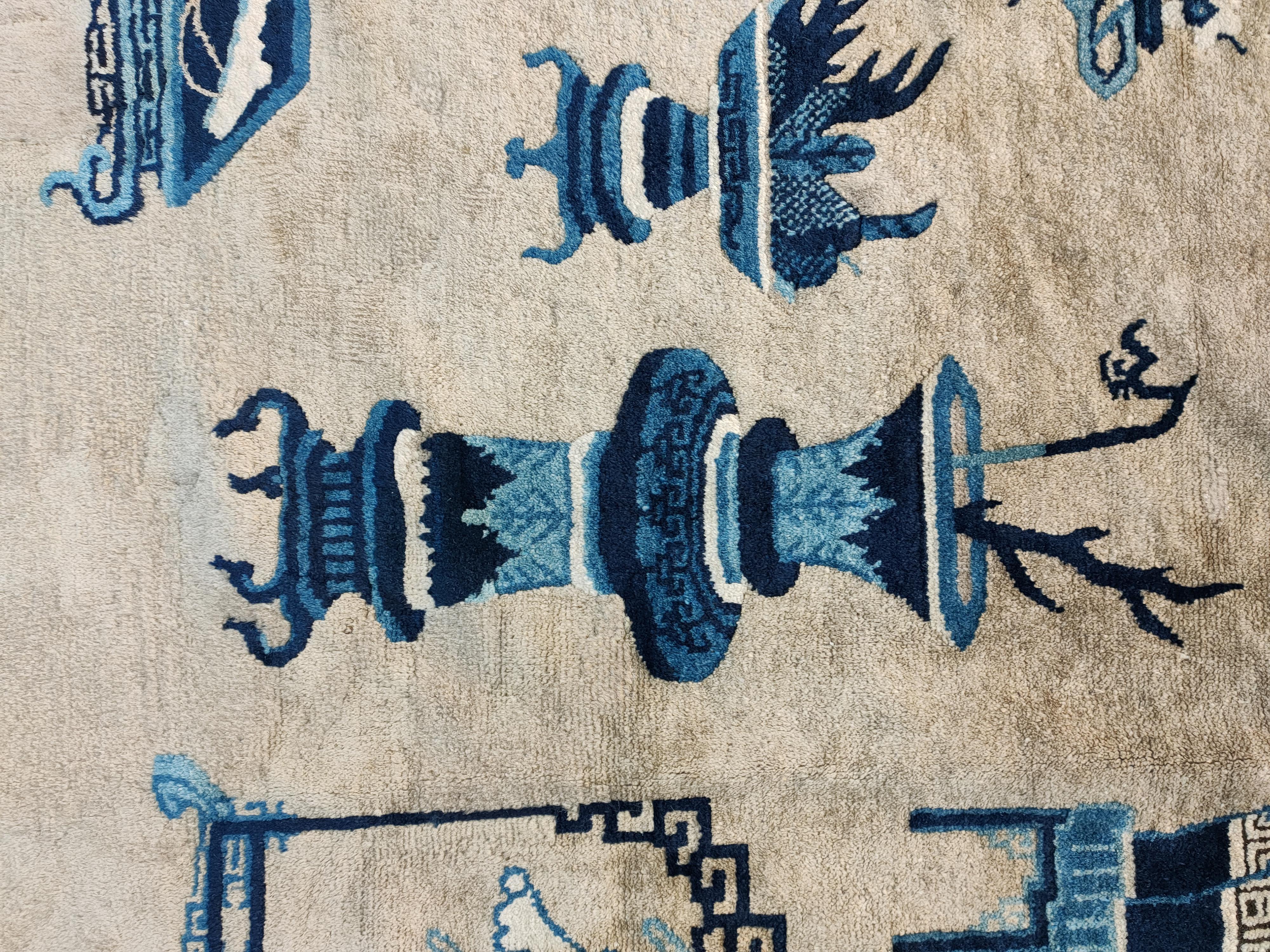 Tapis chinois Peking 100 Antiques du début du 20e siècle (7'3