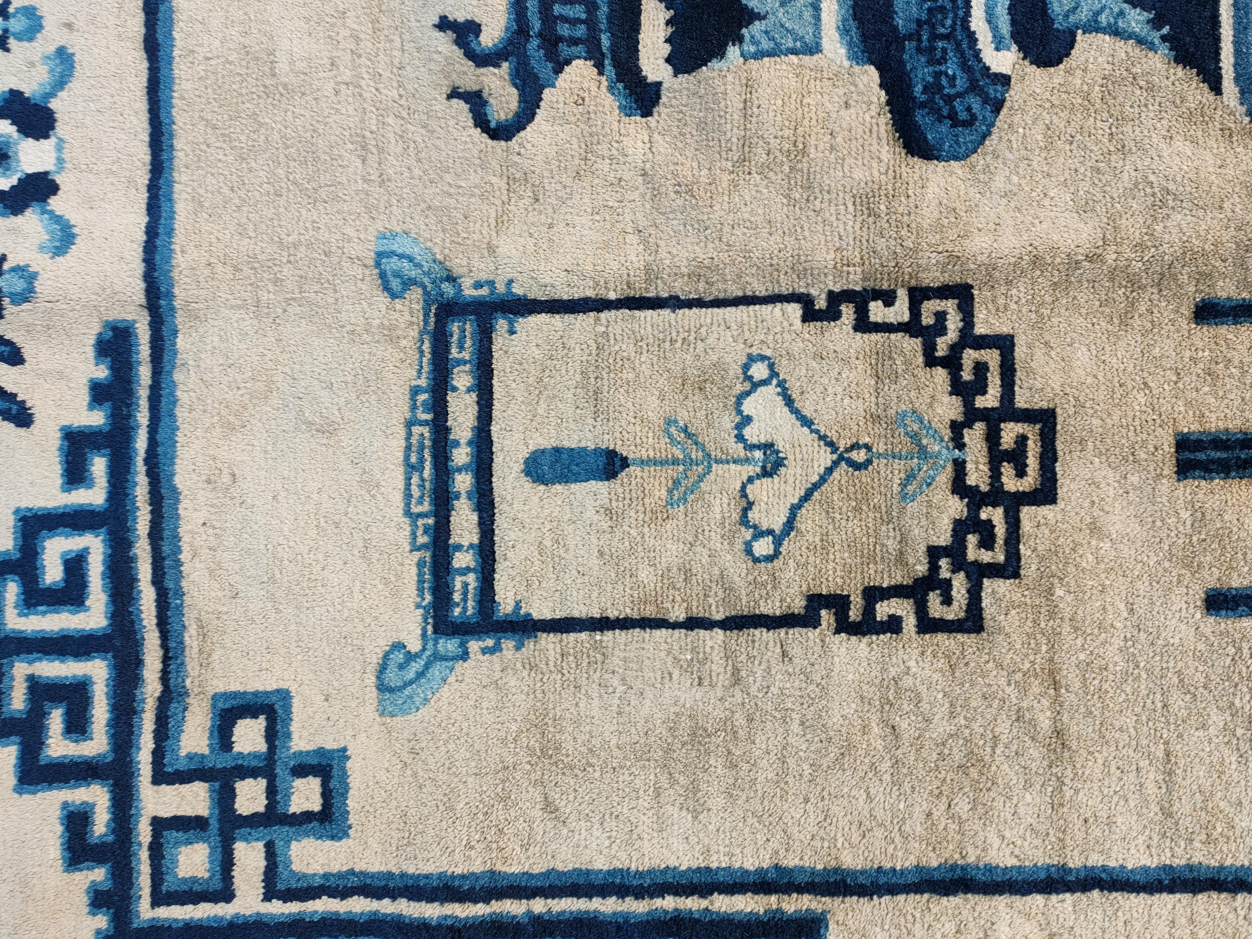 Tapis chinois Peking 100 Antiques du début du 20e siècle (7'3