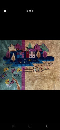 Early 20th Century Chinese Peking Art Deco Rug circa 1920 size 8x10