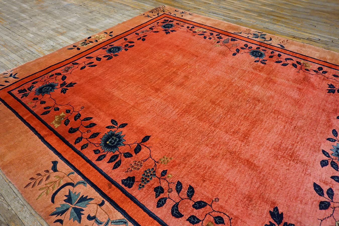 Wool Early 20th Century Chinese Peking Carpet 	10' 6
