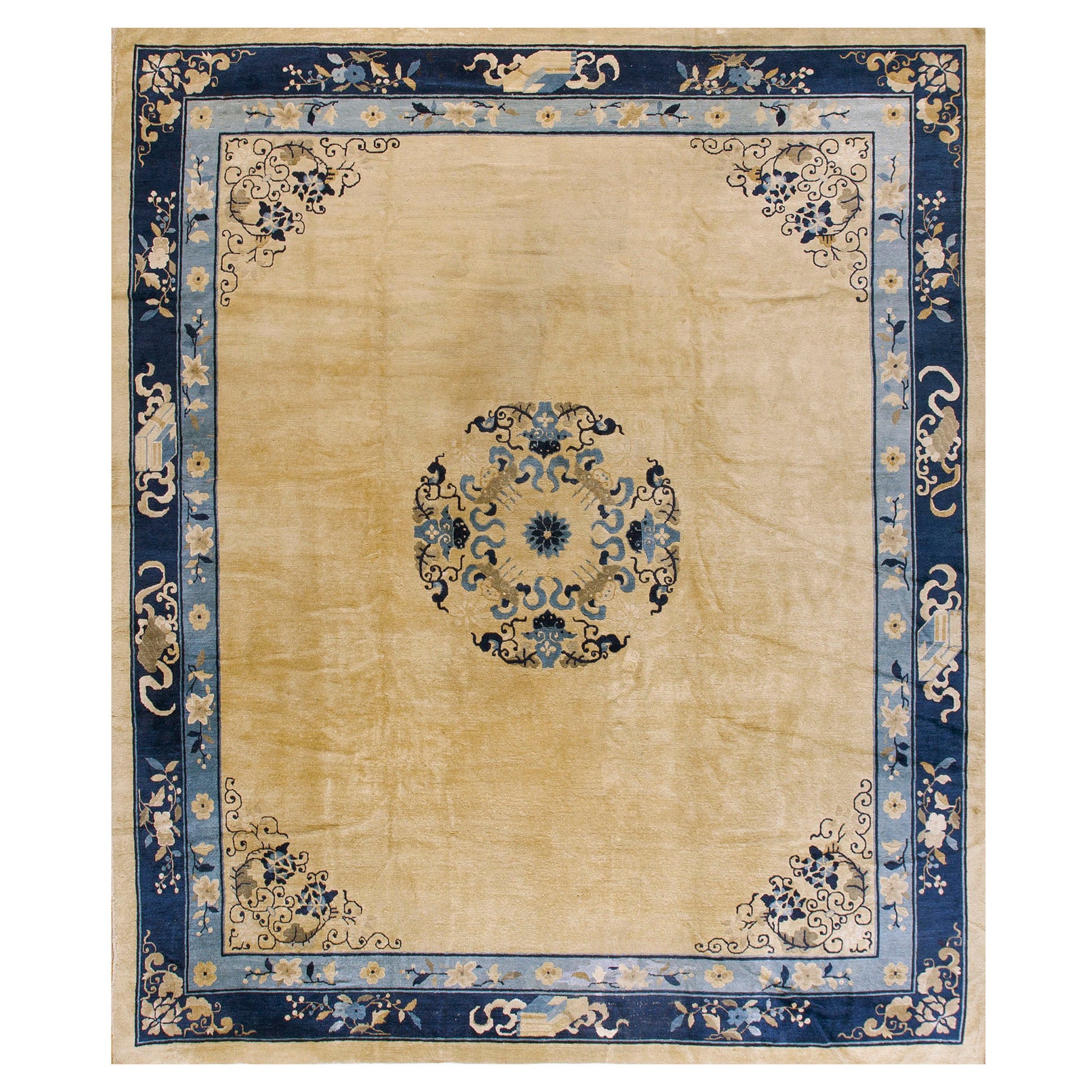 Tapis chinois de Pékin du début du 20ème siècle ( 10' x 11'6'' - 305 x 350 )