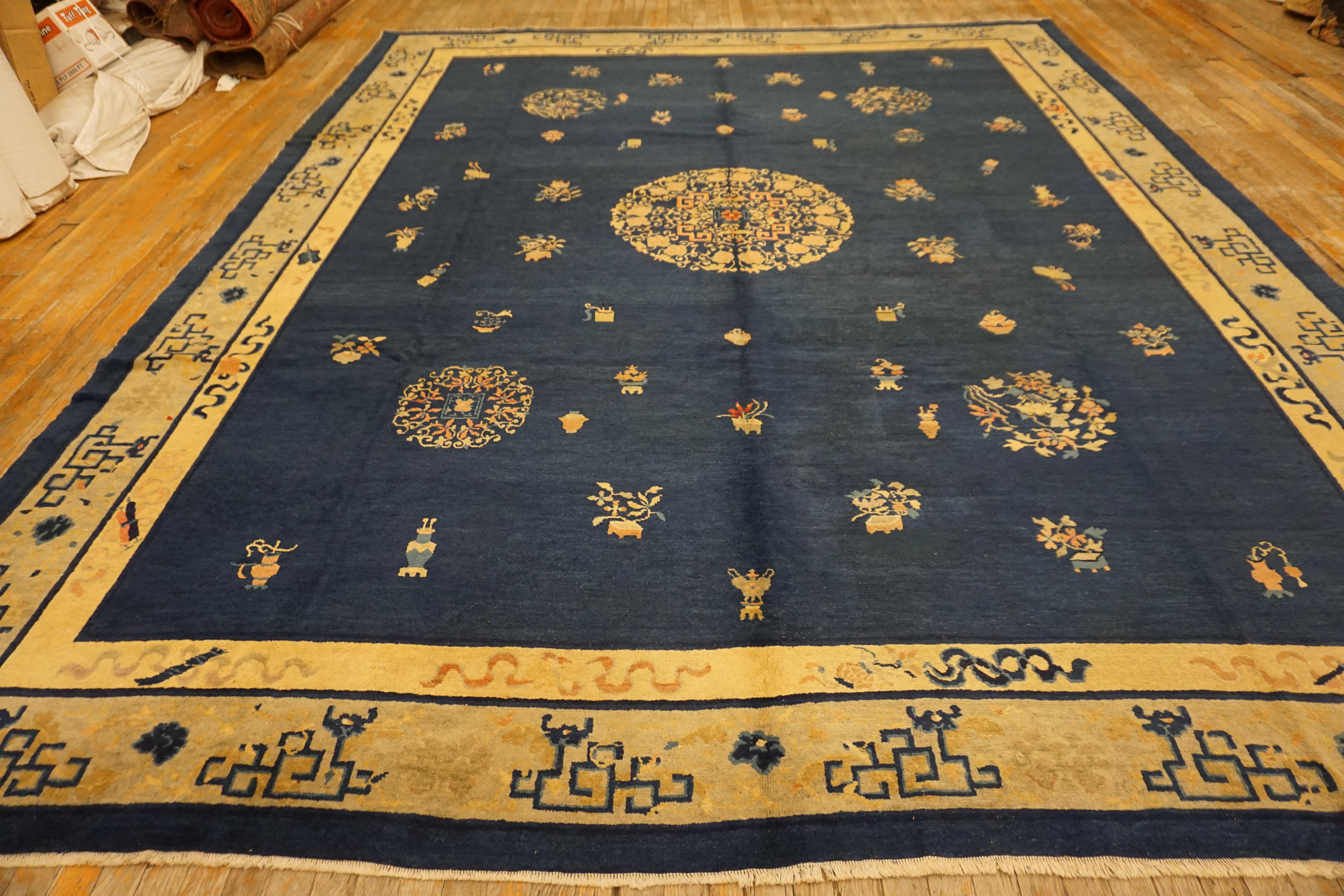 Early 20th Century Chinese Peking Carpet ( 10' x 12'4