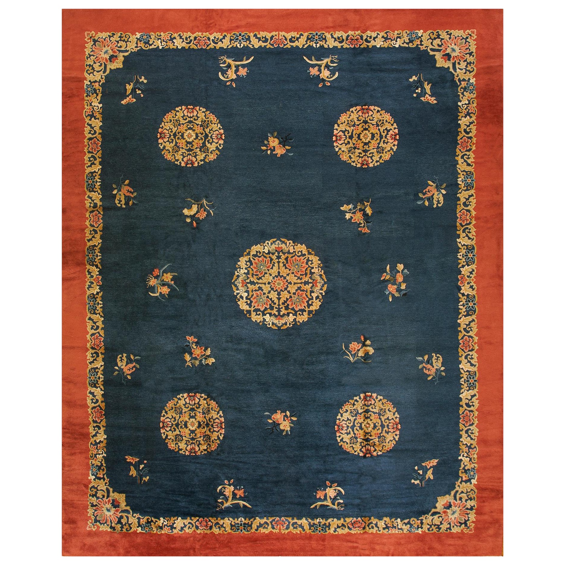 Tapis chinois de Pékin du début du 20ème siècle ( 11' x 13'6'' - 335 x 412 )