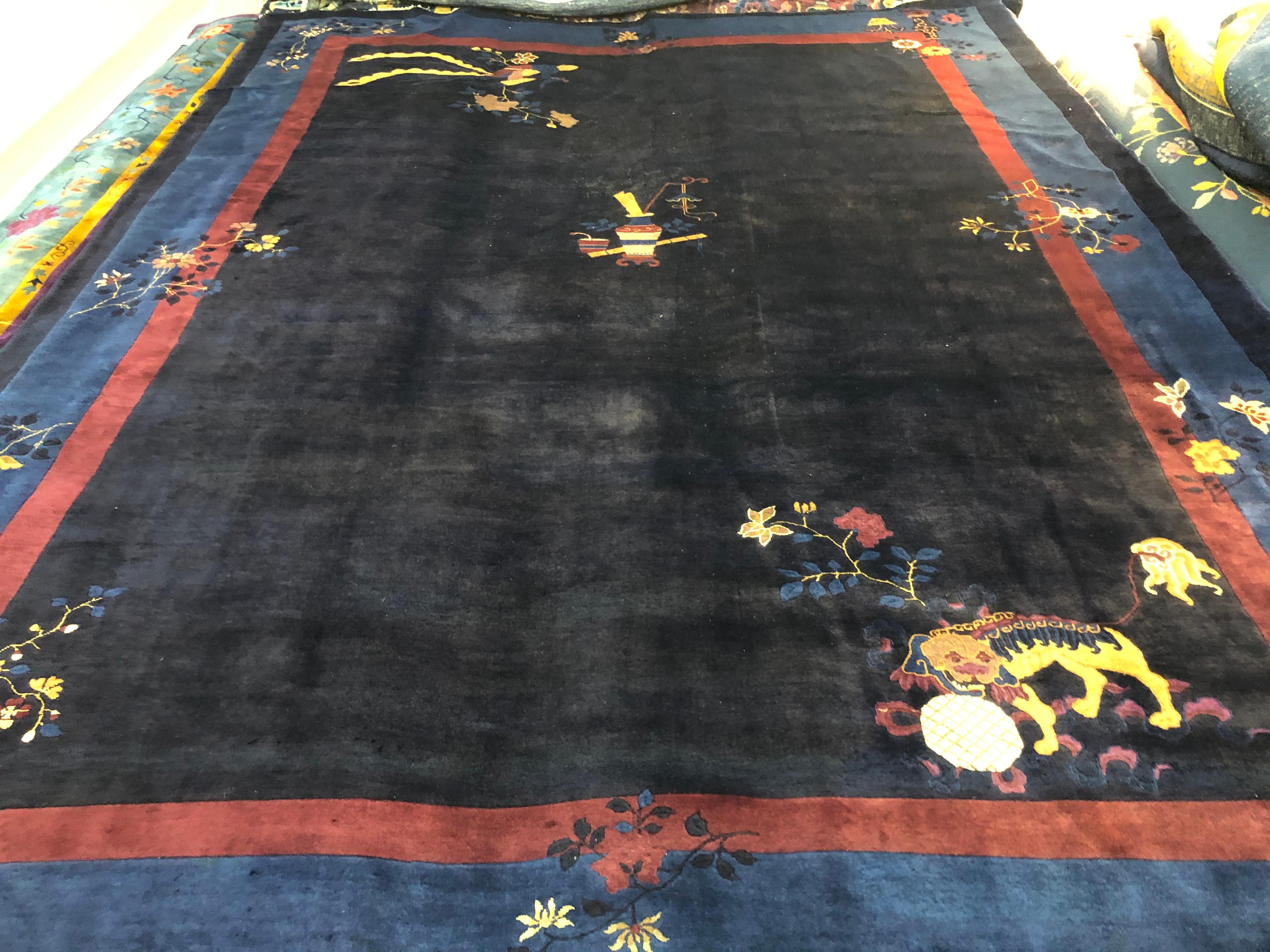 Early 20th Century Chinese Peking Carpet ( 11' x 15' - 335 x 457 ) For Sale 5