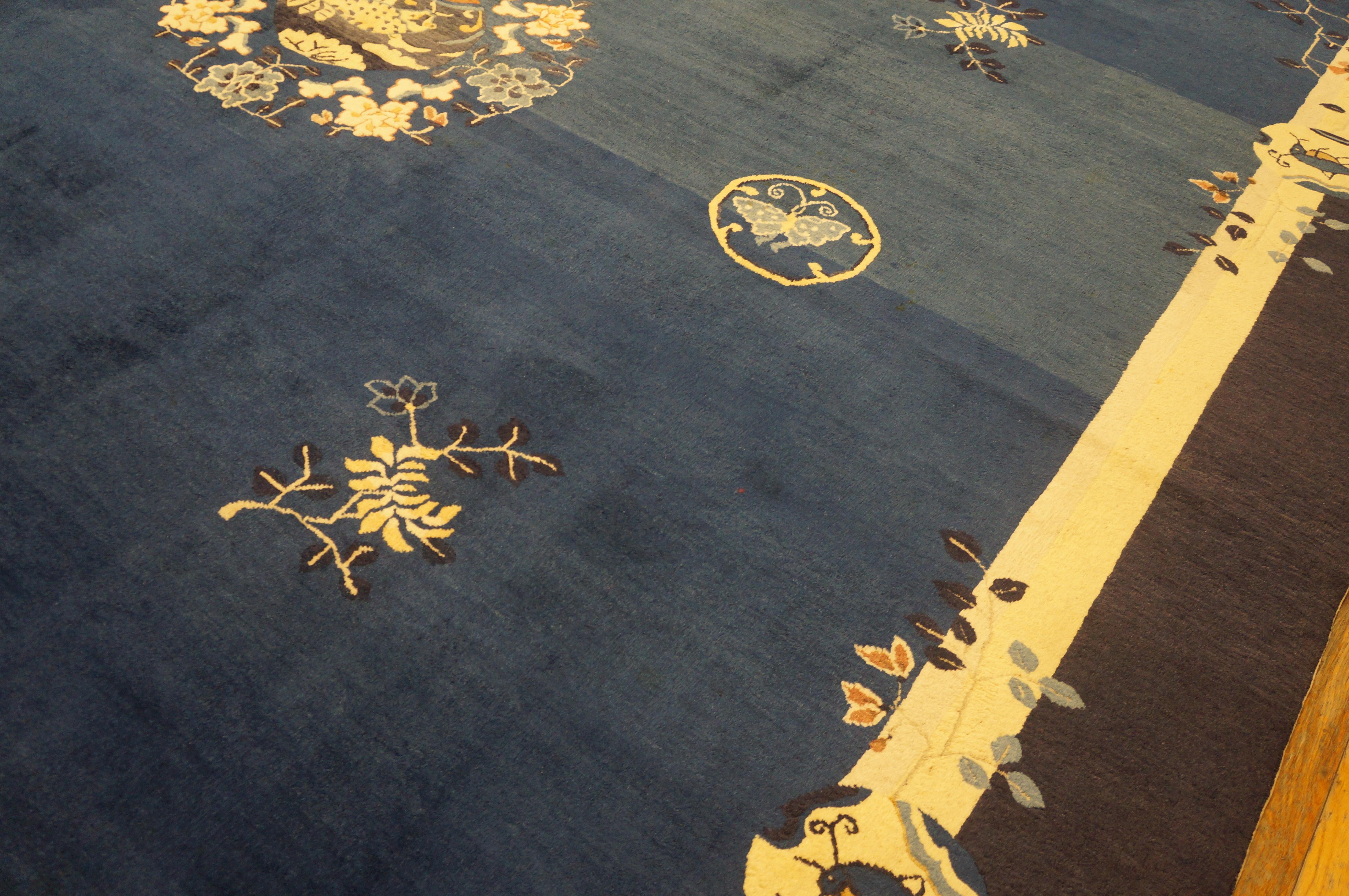 Chinesischer Peking-Teppich des frühen 20. Jahrhunderts ( 11'9