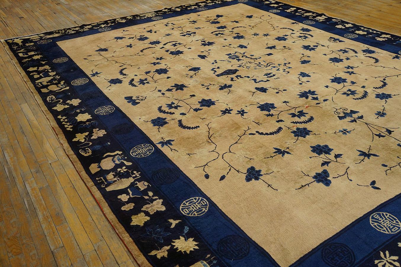 Tapis chinois de Pékin du début du 20ème siècle ( 12' x 15' - 365 x 458 ) Bon état - En vente à New York, NY