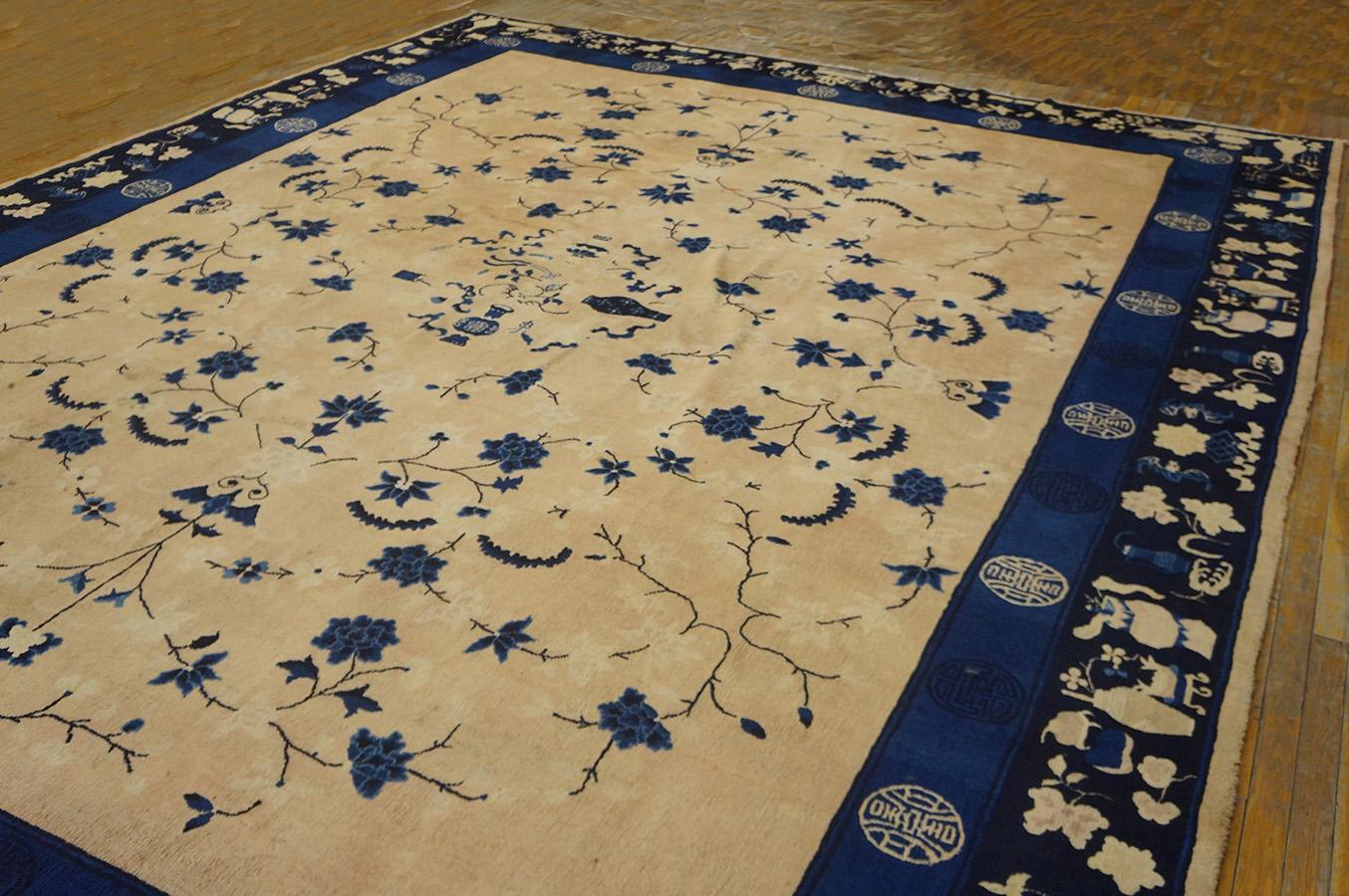 Fin du XIXe siècle Tapis chinois de Pékin du début du 20ème siècle ( 12' x 15' - 365 x 458 ) en vente