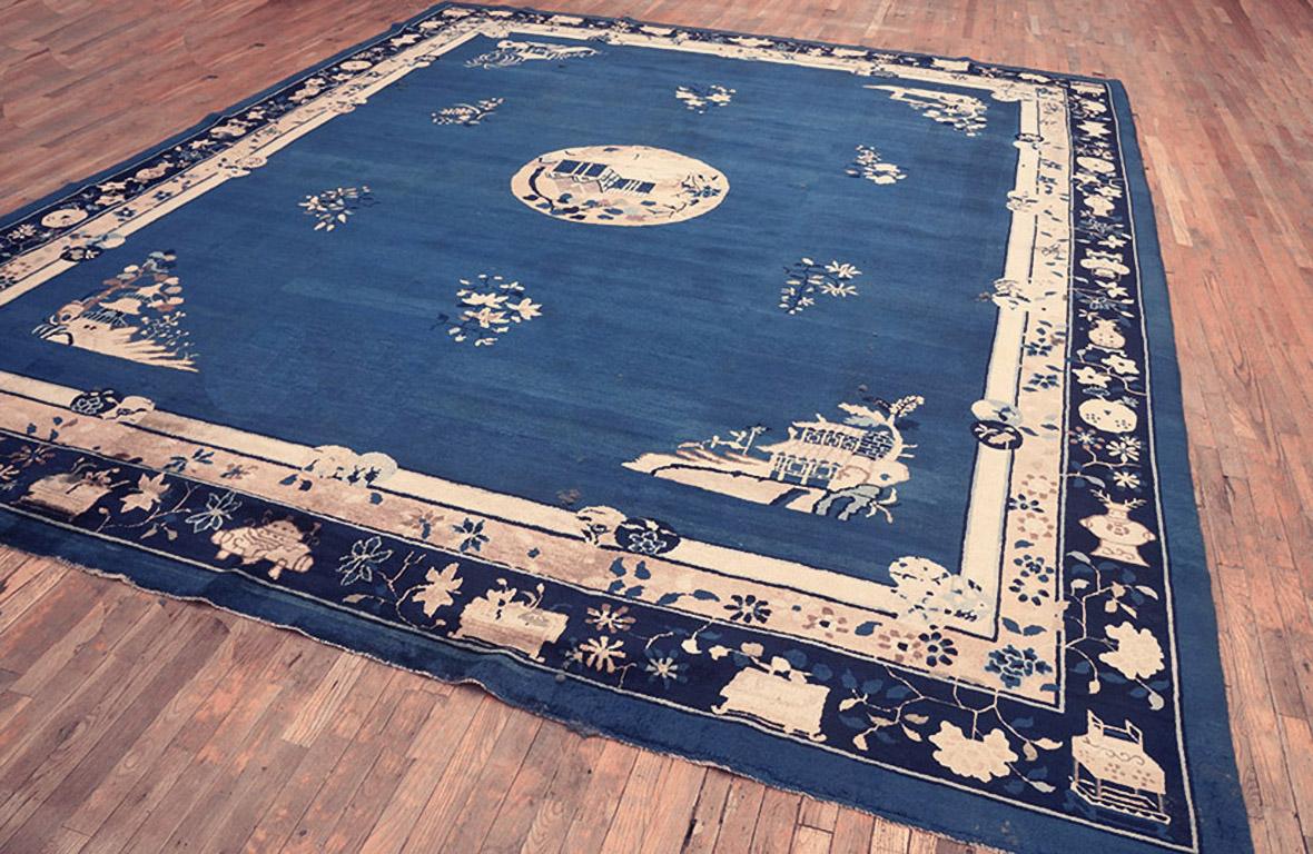 Hand-Knotted Early 20th Century  Chinese Peking Carpet (  12'2
