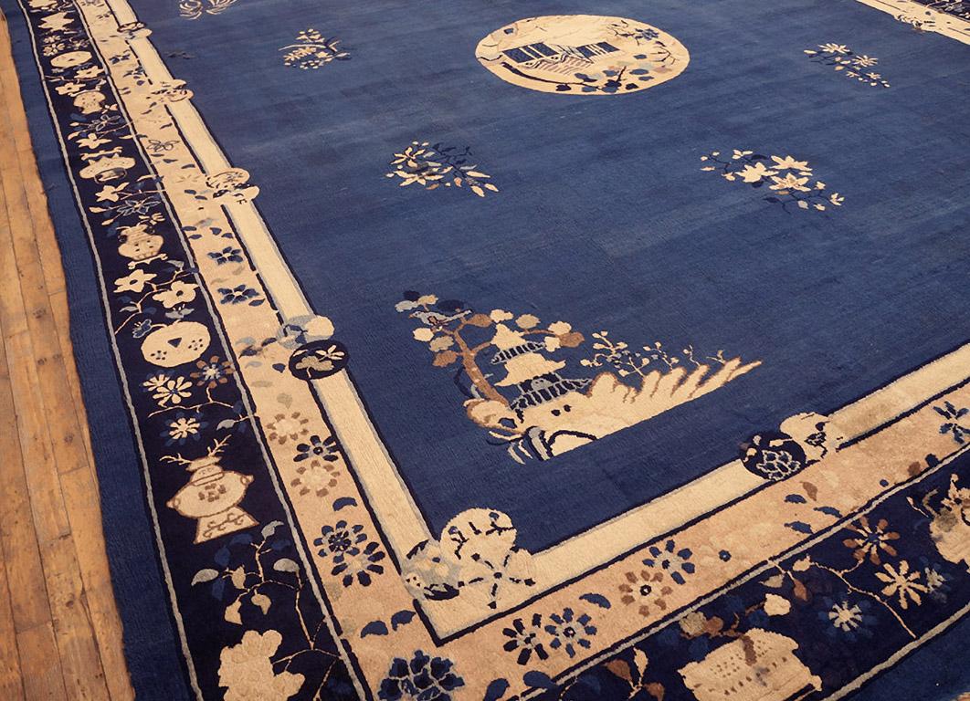 Late 19th Century Early 20th Century  Chinese Peking Carpet (  12'2