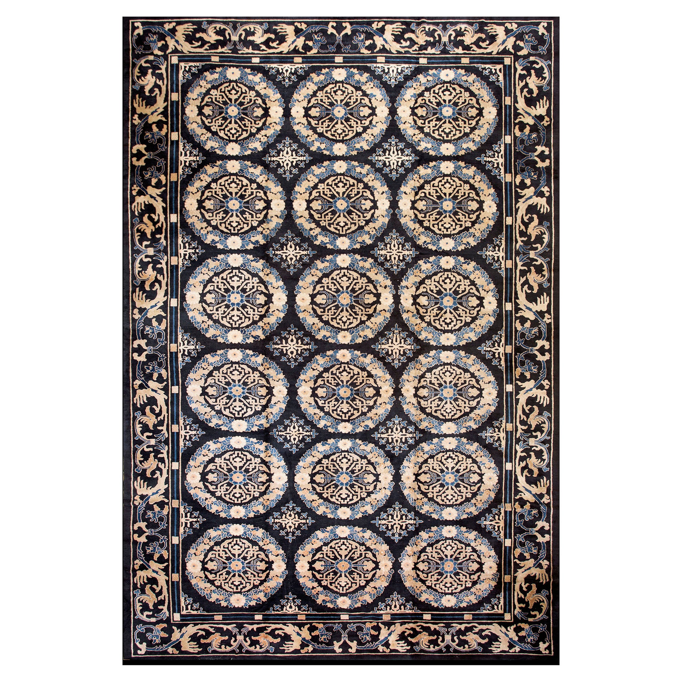 Tapis chinois de Pékin du début du 20ème siècle ( 12'6'' x 20'3'' - 381 x 617 )