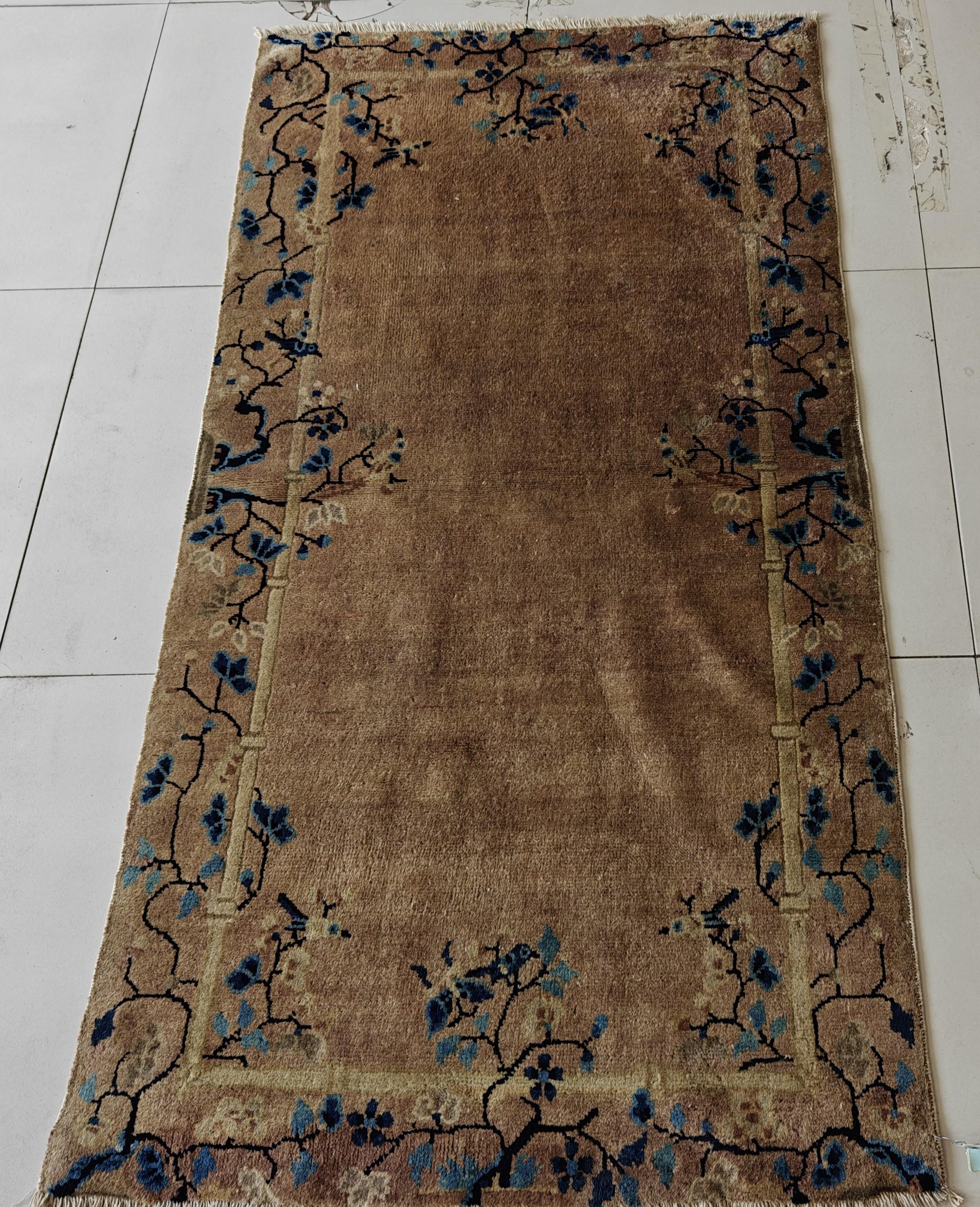 Tapis chinois de Pékin du début du 20ème siècle ( 3' x 5'8