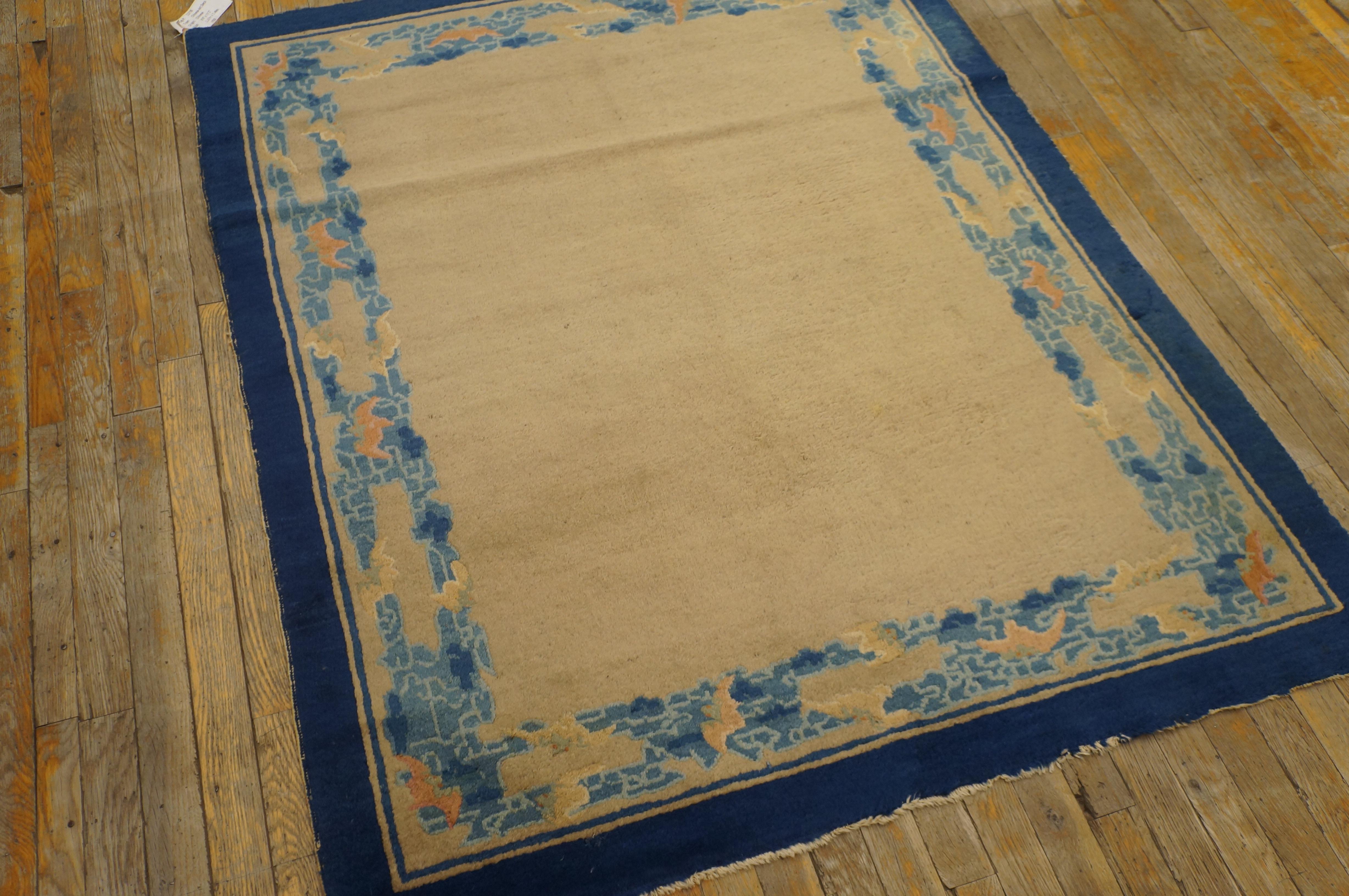 Laine Tapis chinois de Pékin du début du 20ème siècle ( 4' x 5' - 122 x 152 ) en vente