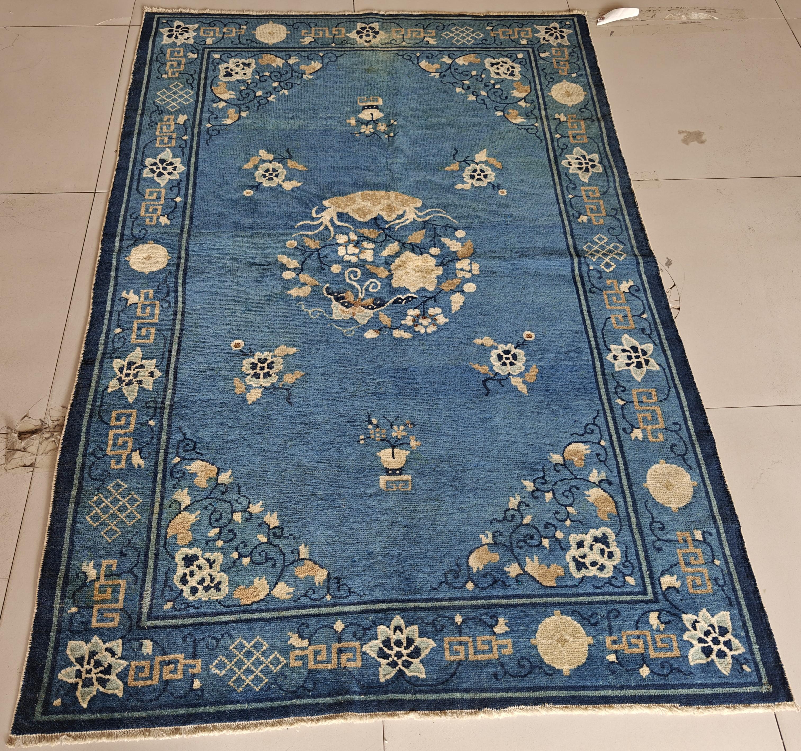 Alfombra china de Pekín de principios del siglo XX ( 4' x 5'10'' - 122 x 178 ) en venta 5