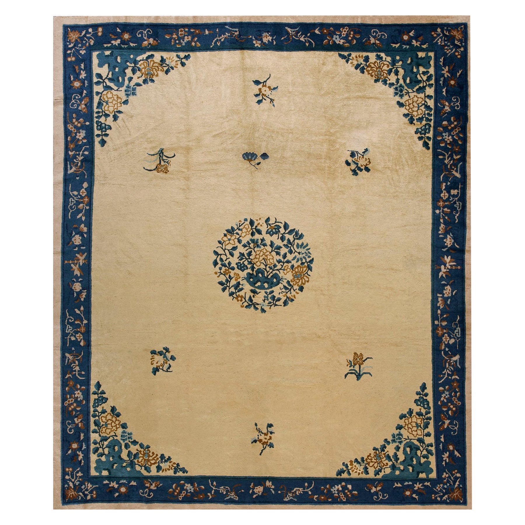 Tapis chinois de Pékin du début du 20ème siècle ( 8'' x 9'5'' - 244 x 287 )