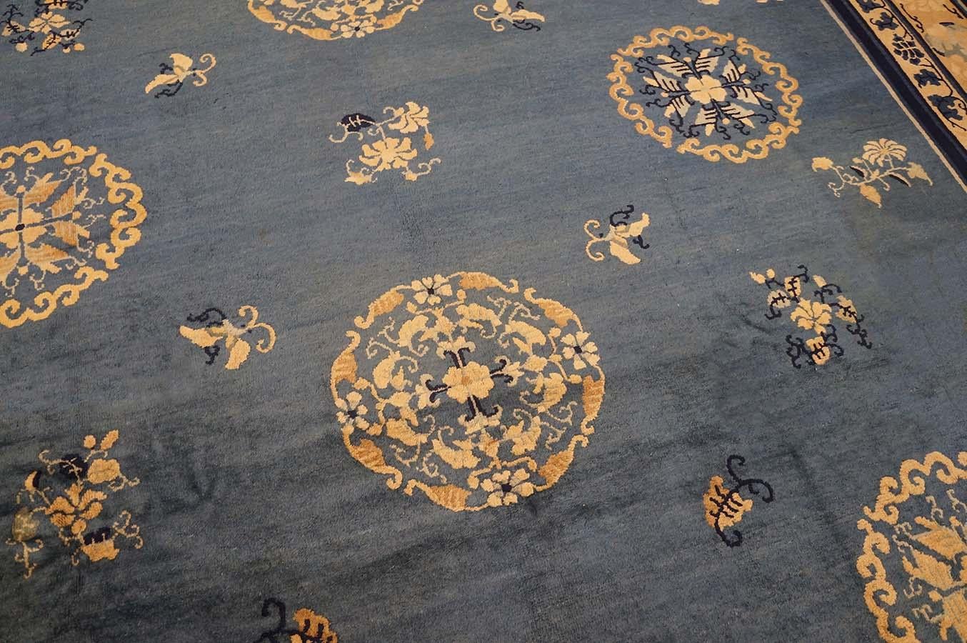 Wool Early 20th Century Chinese Peking Carpet ( 8'2
