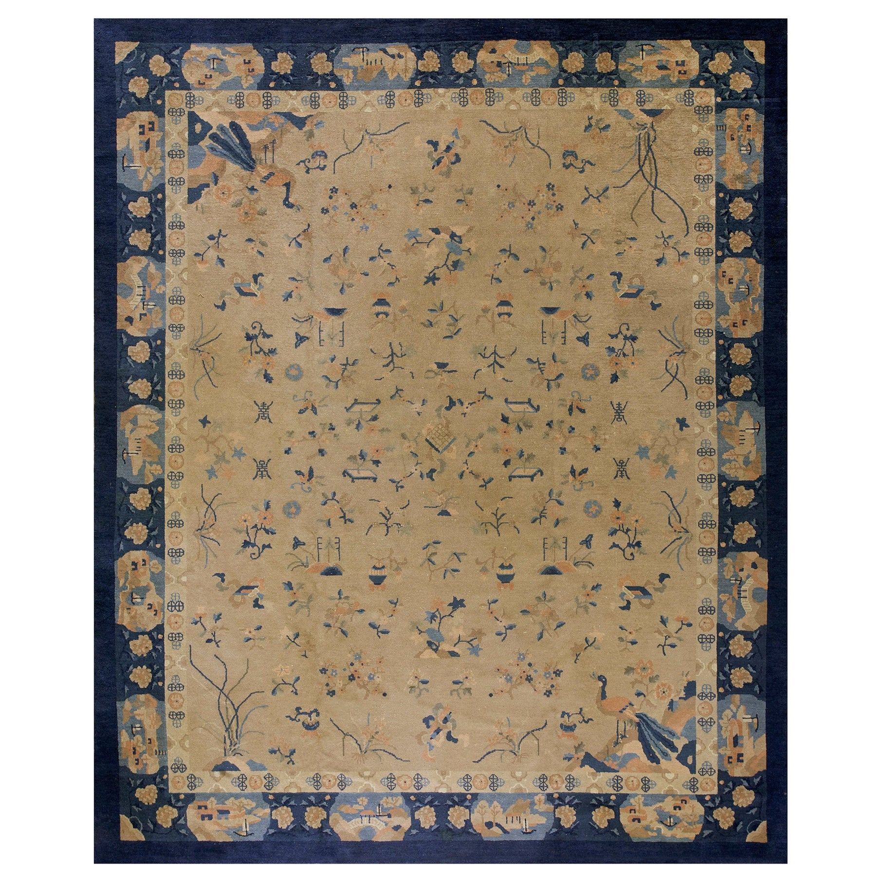 Tapis chinois de Pékin du début du 20e siècle (250 x 300 cm)