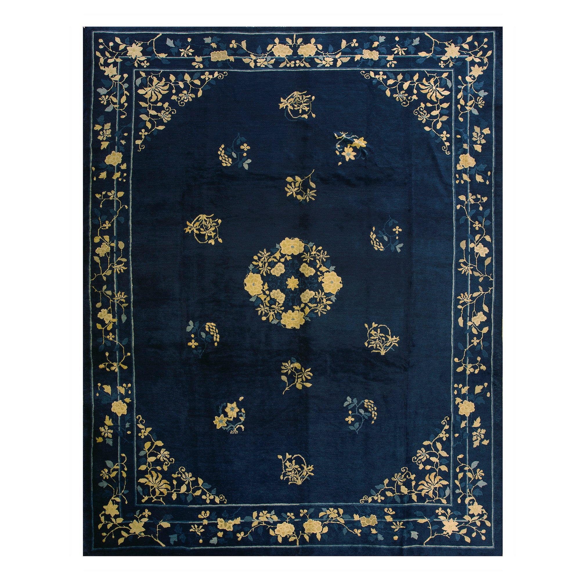 Tapis chinois de Pékin du début du 20ème siècle ( 9' x 11'4'' - 274 x 345 )