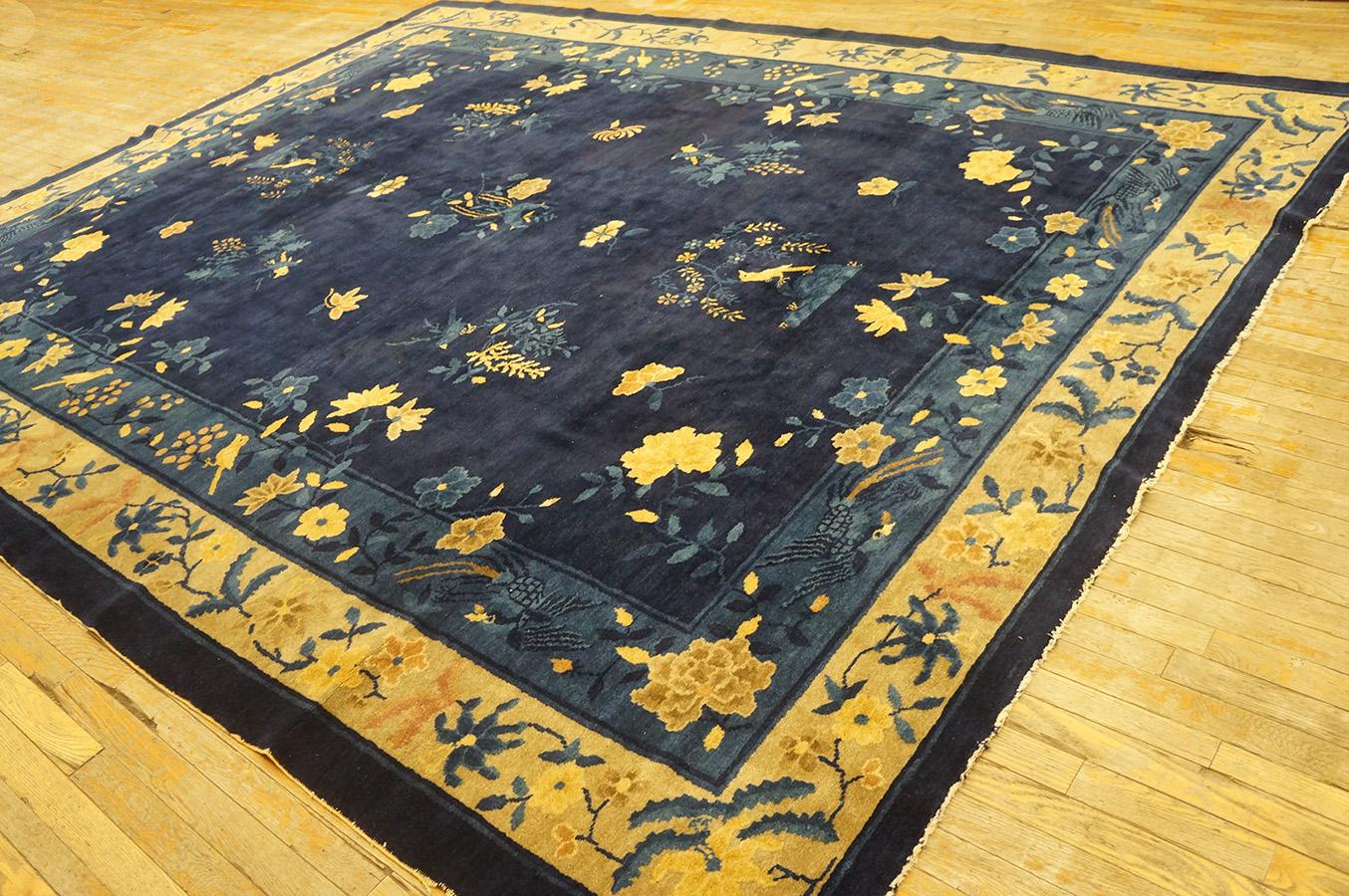 Noué à la main Tapis chinois de Pékin du début du 20ème siècle ( 9' x 11'6'' - 275 x 350 ) en vente
