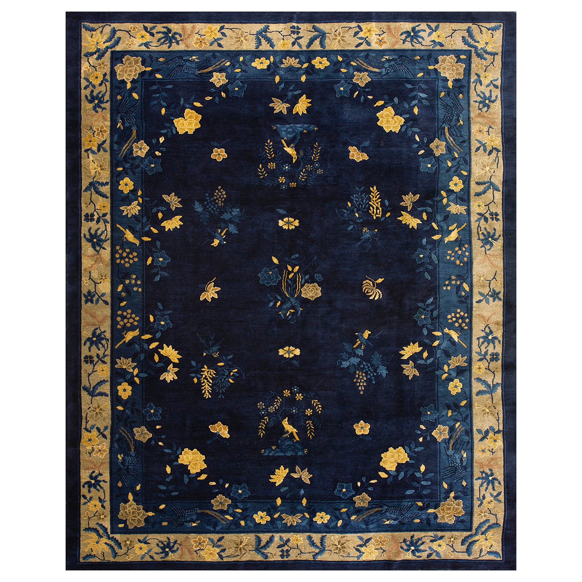 Tapis chinois de Pékin du début du 20ème siècle ( 9
x 11
6
- 275 x 350 )