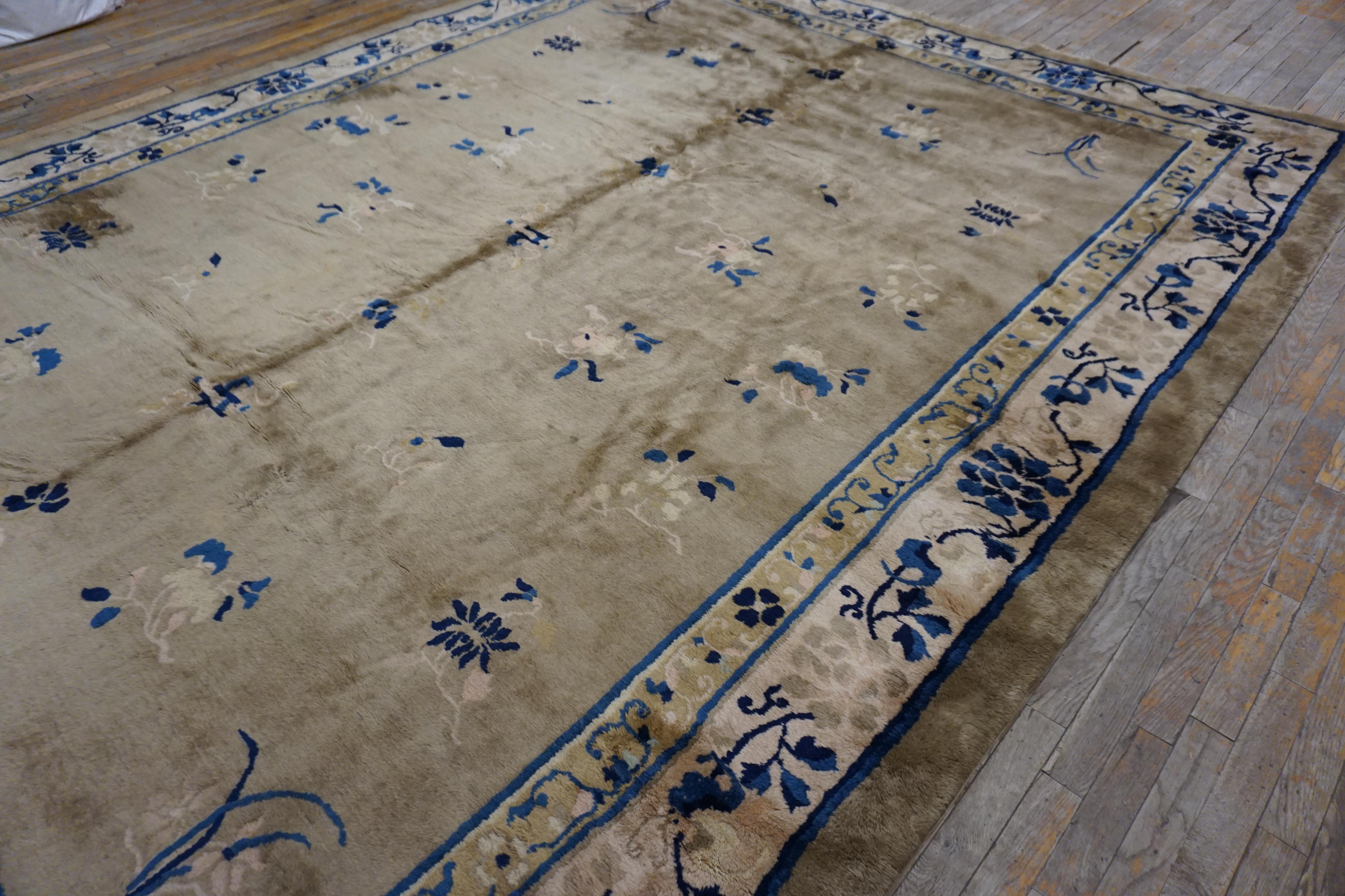 Wool Early 20th Century Chinese Peking Carpet ( 9' x 11'7'' - 275 x 353 ) For Sale