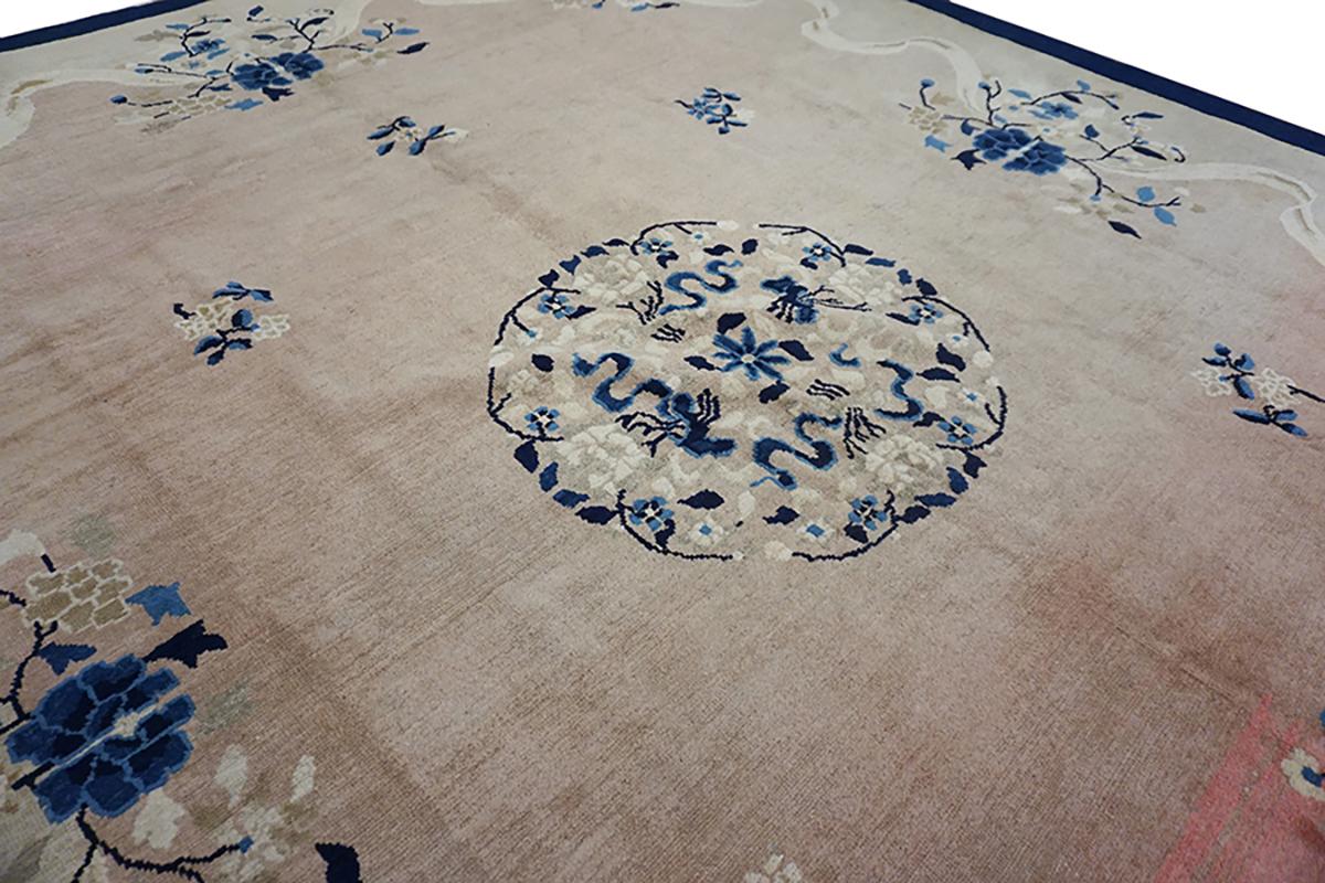 Tapis chinois de Pékin du début du 20ème siècle ( 9' x 11'8