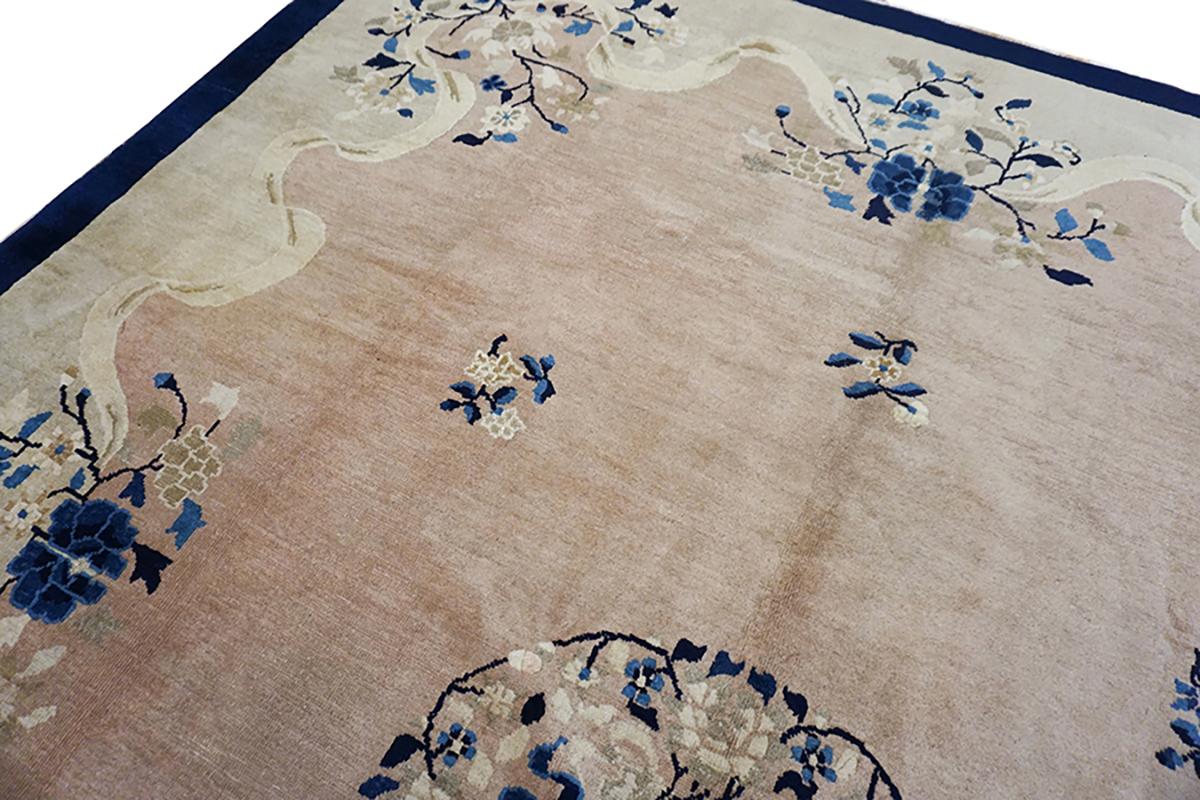 Tapis chinois de Pékin du début du 20ème siècle ( 9' x 11'8