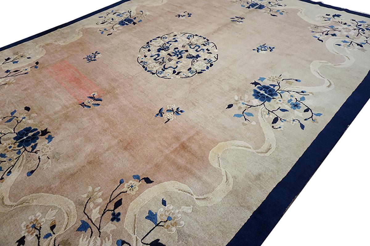 Tapis chinois de Pékin du début du 20ème siècle ( 9' x 11'8