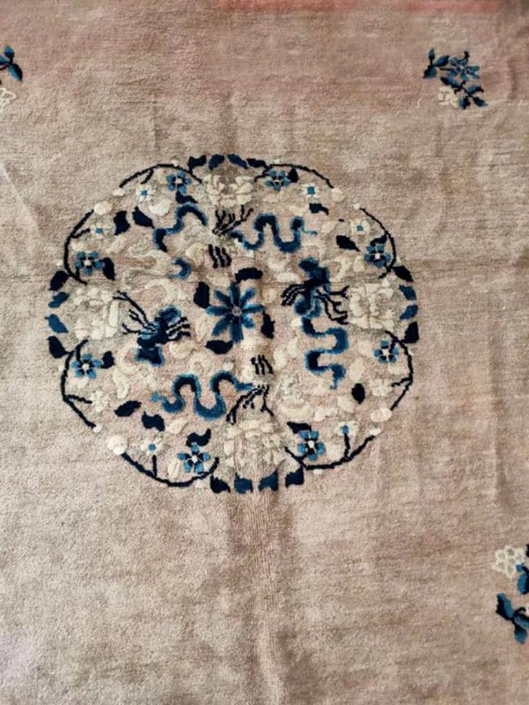 Noué à la main Tapis chinois de Pékin du début du 20ème siècle ( 9' x 11'8