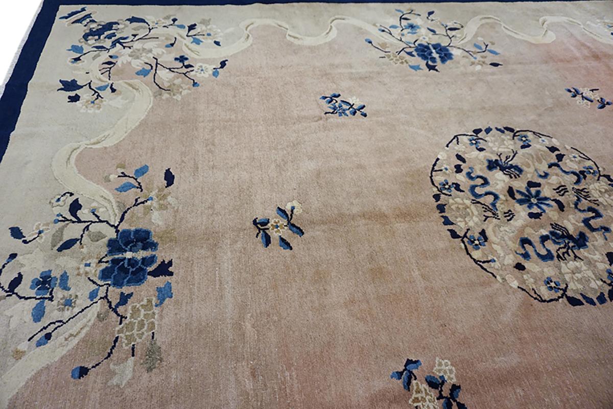 Tapis chinois de Pékin du début du 20ème siècle ( 9' x 11'8