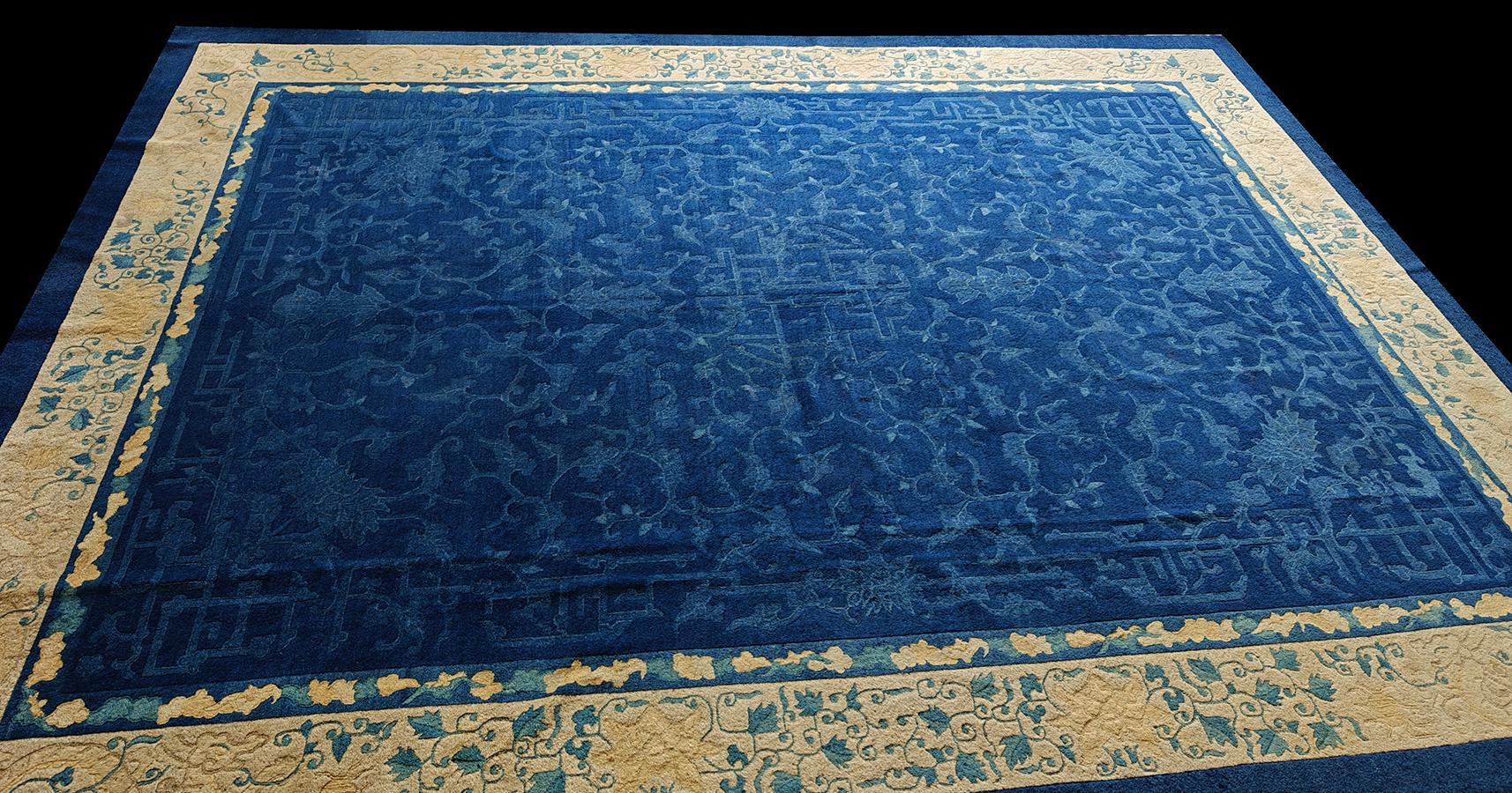 Tapis chinois de Pékin du début du 20ème siècle ( 9' x 11'9