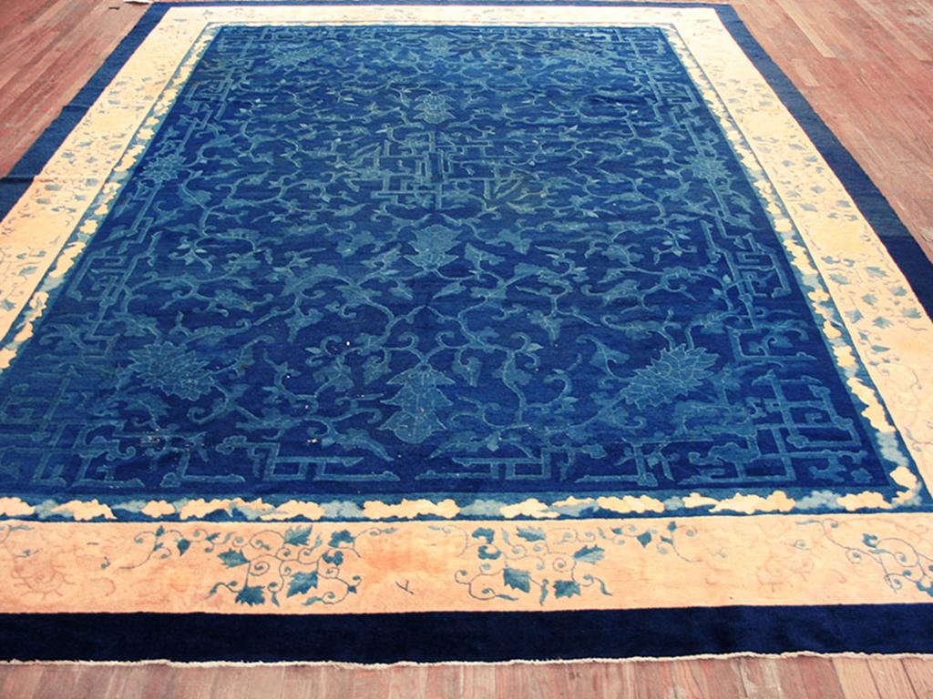 Hand-Knotted Early 20th Century Chinese Peking Carpet ( 9' x 11'9