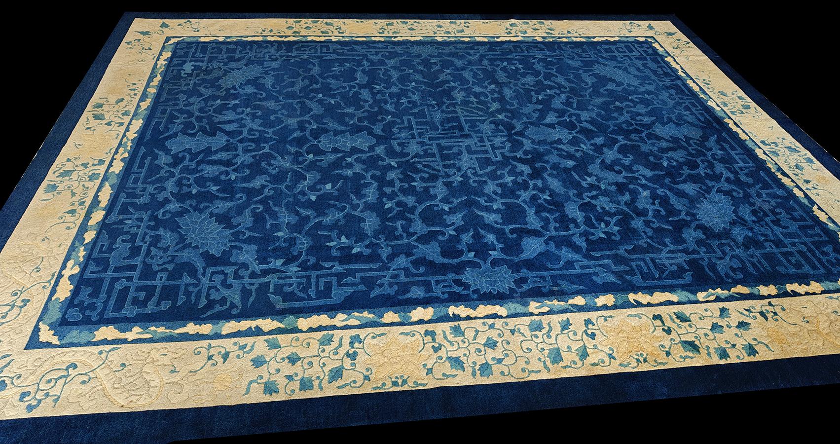 Tapis chinois de Pékin du début du 20ème siècle ( 9' x 11'9