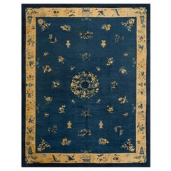 Tapis chinois de Pékin du début du 20ème siècle ( 9'1'' x 11'8'' - 277 x 356 )
