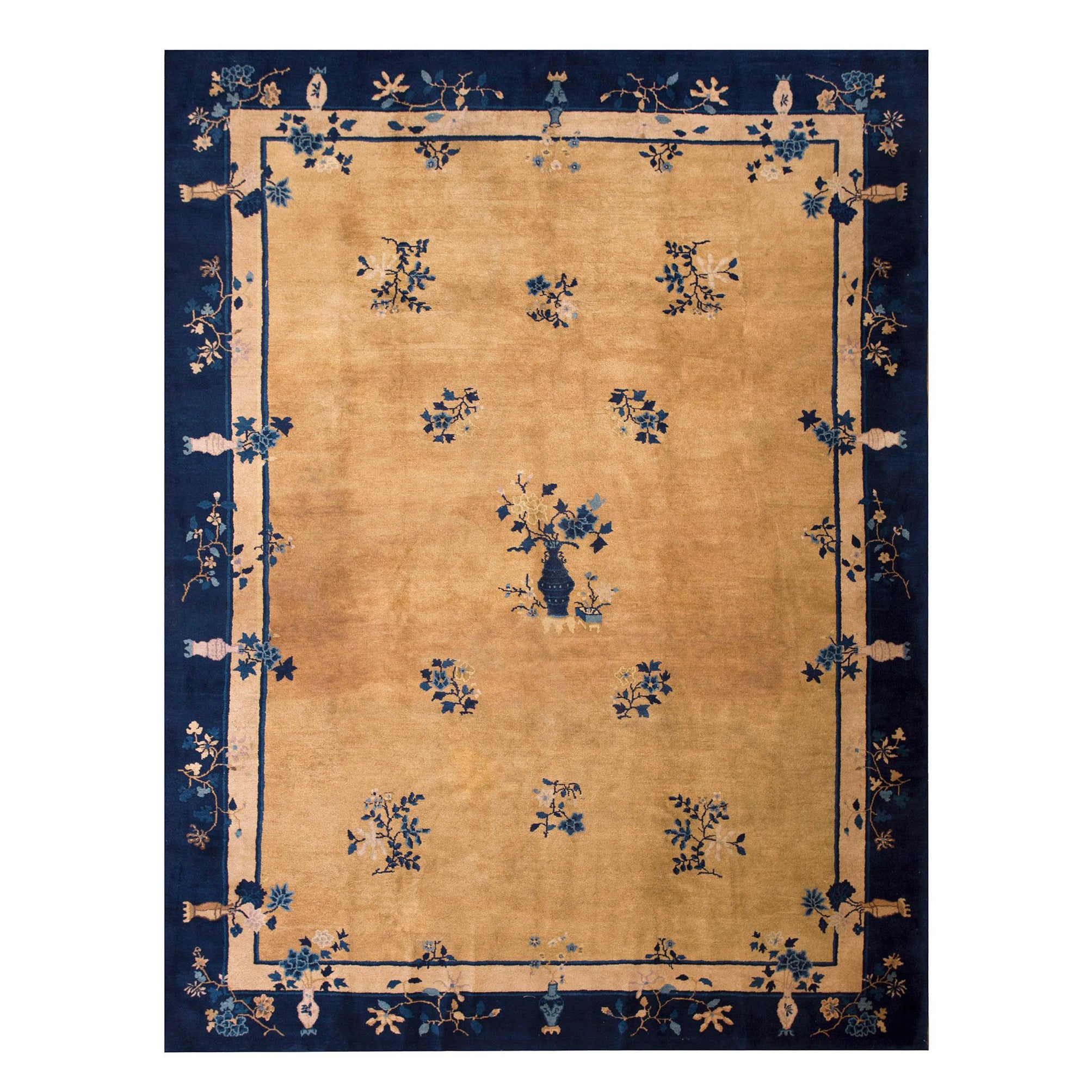 Tapis chinois de Pékin du début du 20ème siècle ( 9'2" x 11'10" - 279 x 361 )