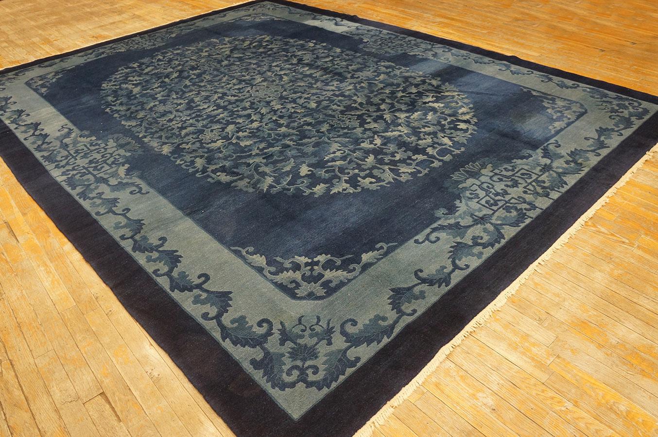 Hand-Knotted Early 20th Century Chinese Peking Carpet ( 9'2