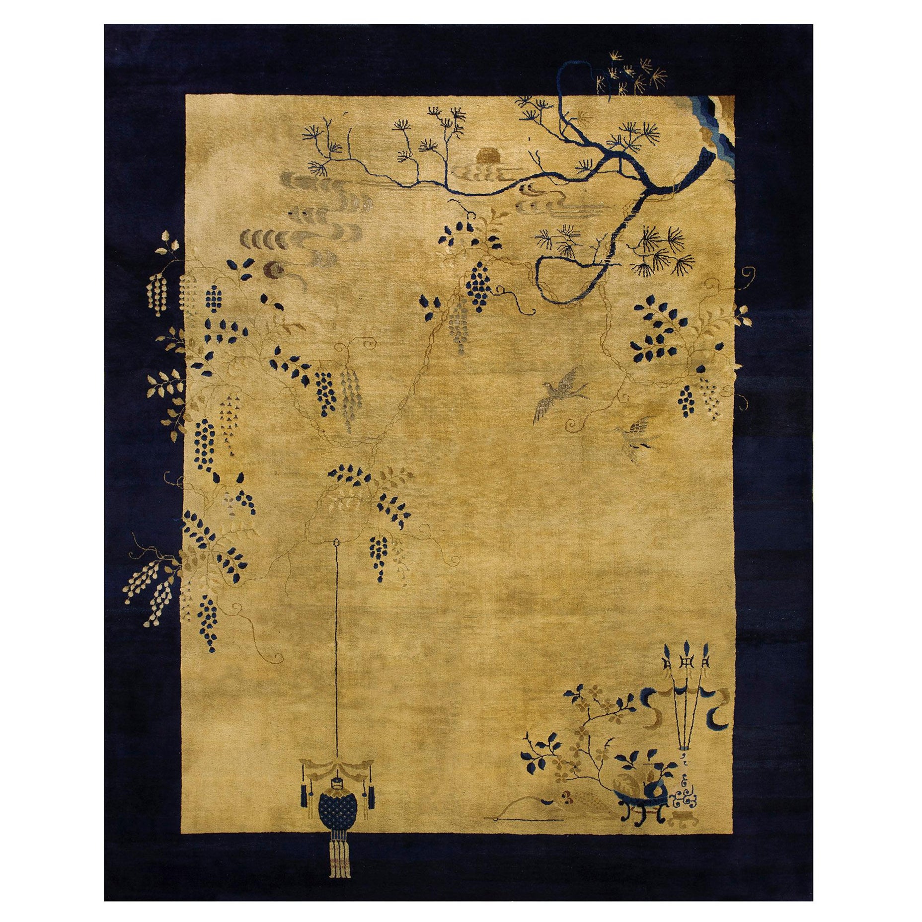 Tapis chinois de Pékin du début du 20e siècle ( 9'2"" x 11'5"" - 280 x 350 cm) en vente