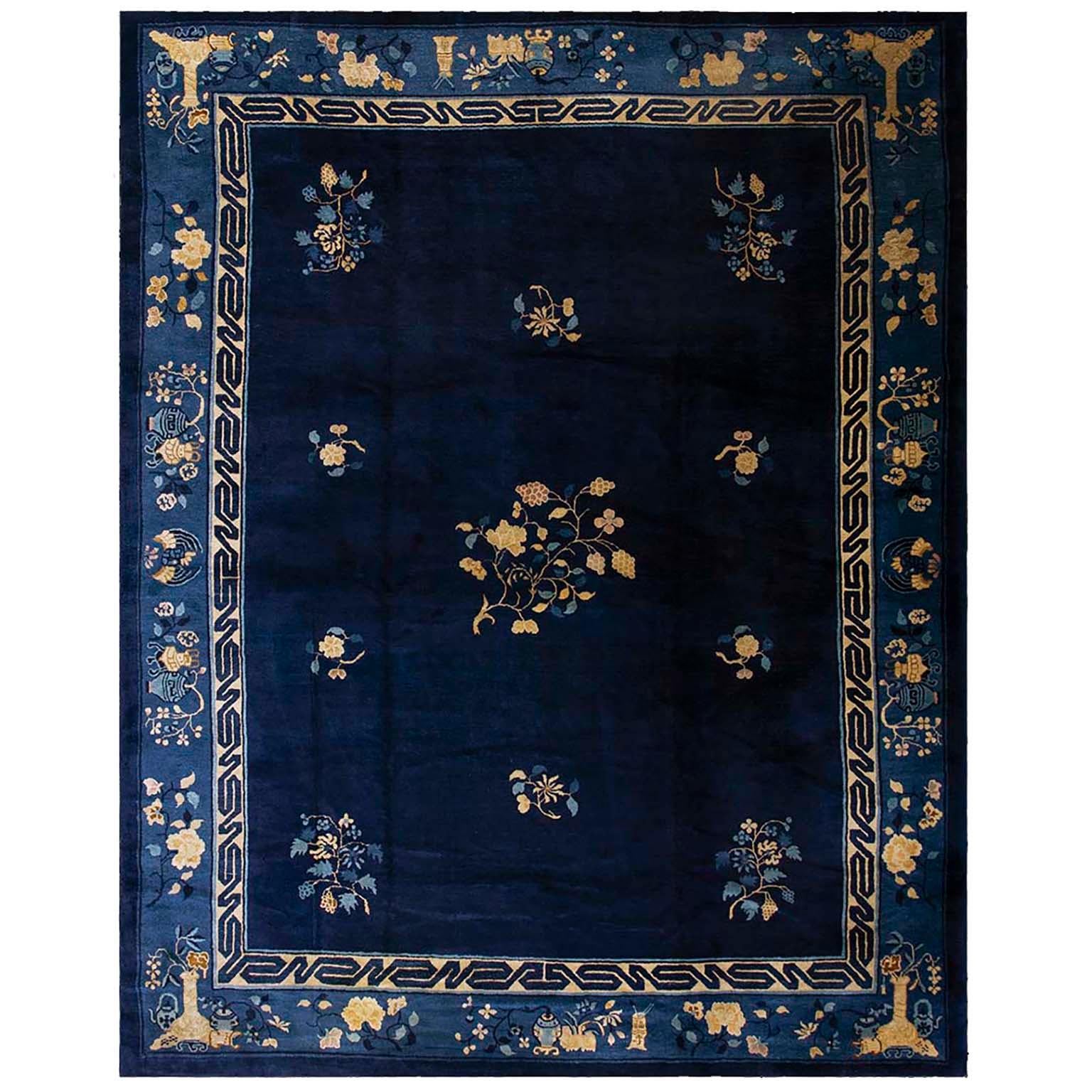 Early 20th Century Chinese Peking Carpet ( 9'3