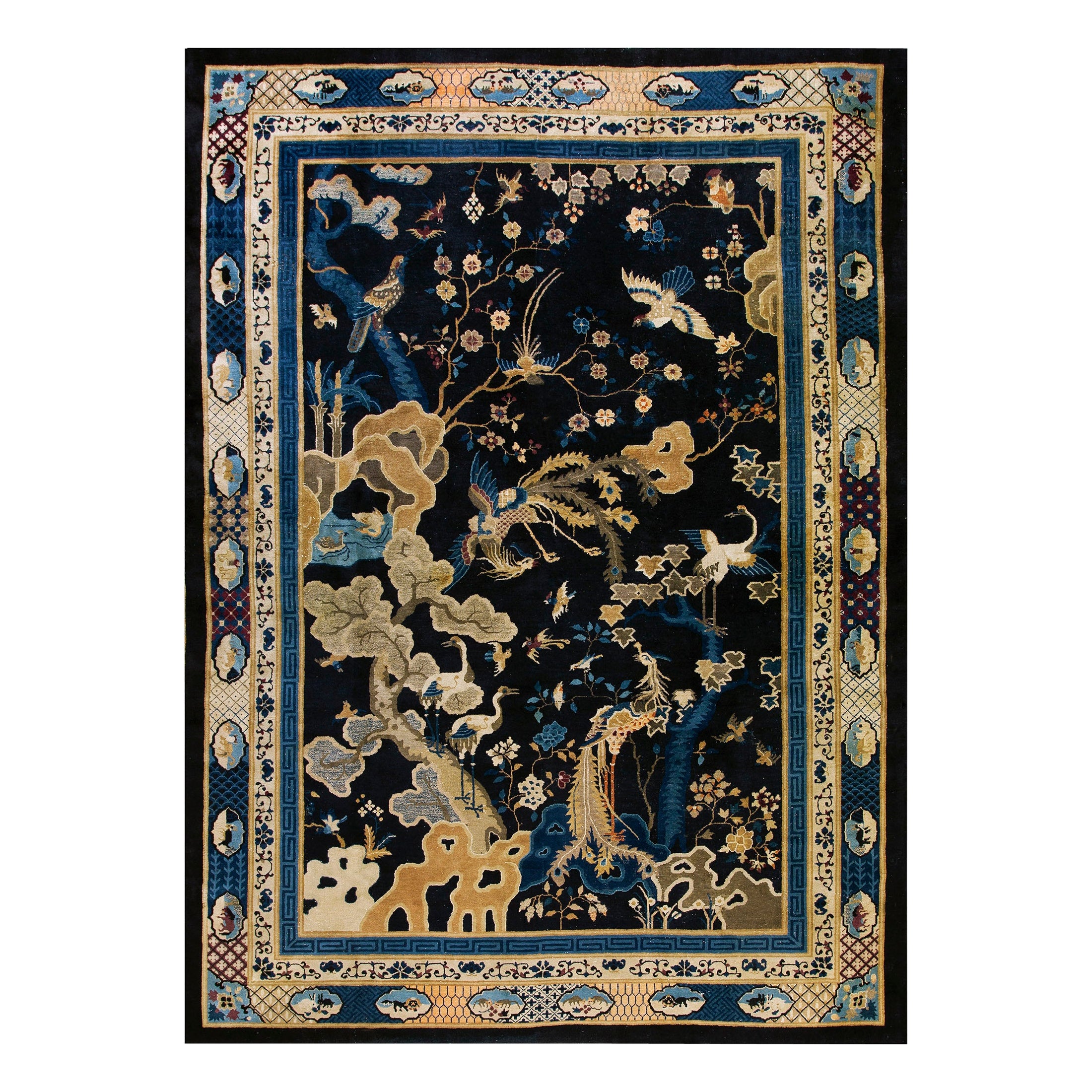 Tapis chinois de Pékin du début du 20e siècle (9'9'' x 13'6'' - 298 x 412 )