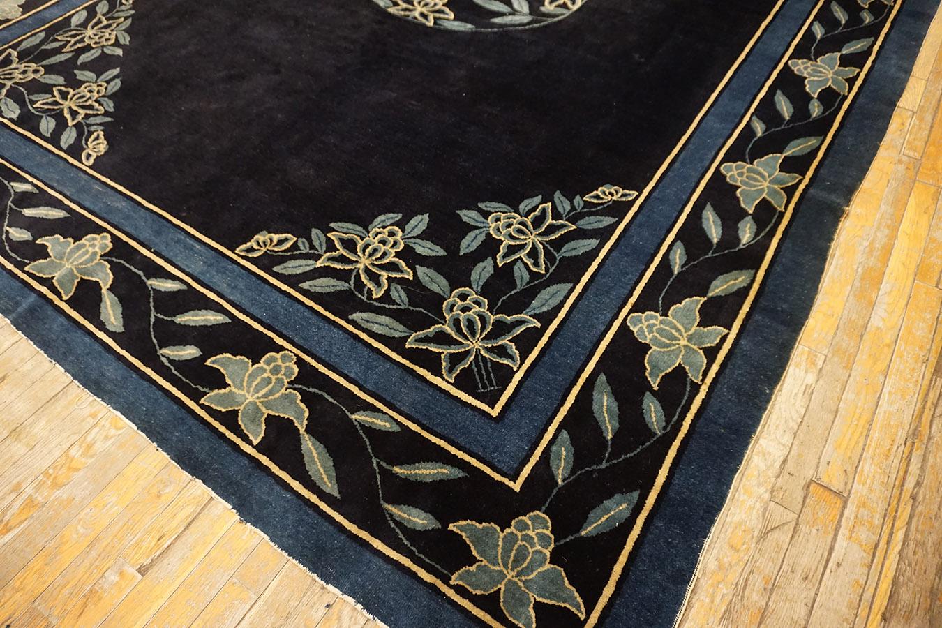 Hand-Woven Early 20th Century Chinese Peking Carpet 9'x11' 8