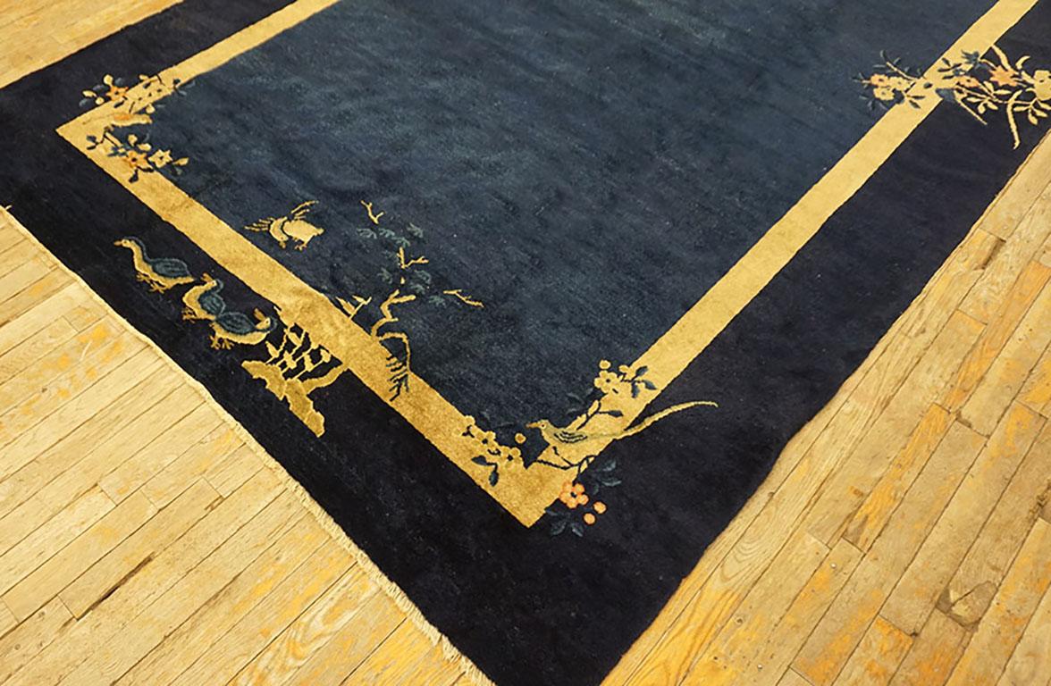 Wool Early 20th Century Chinese Peking Carpet ( 5'6